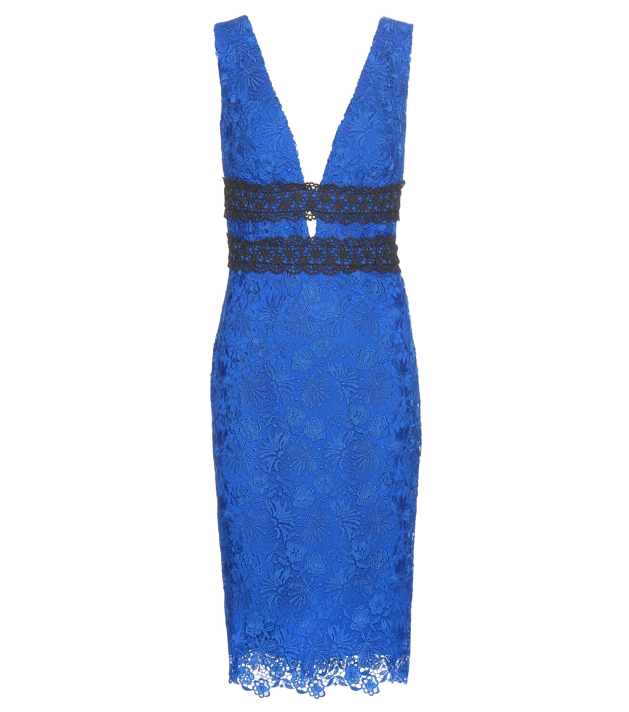 Diane von Furstenberg Viera Lace Dress in Blue - Lyst