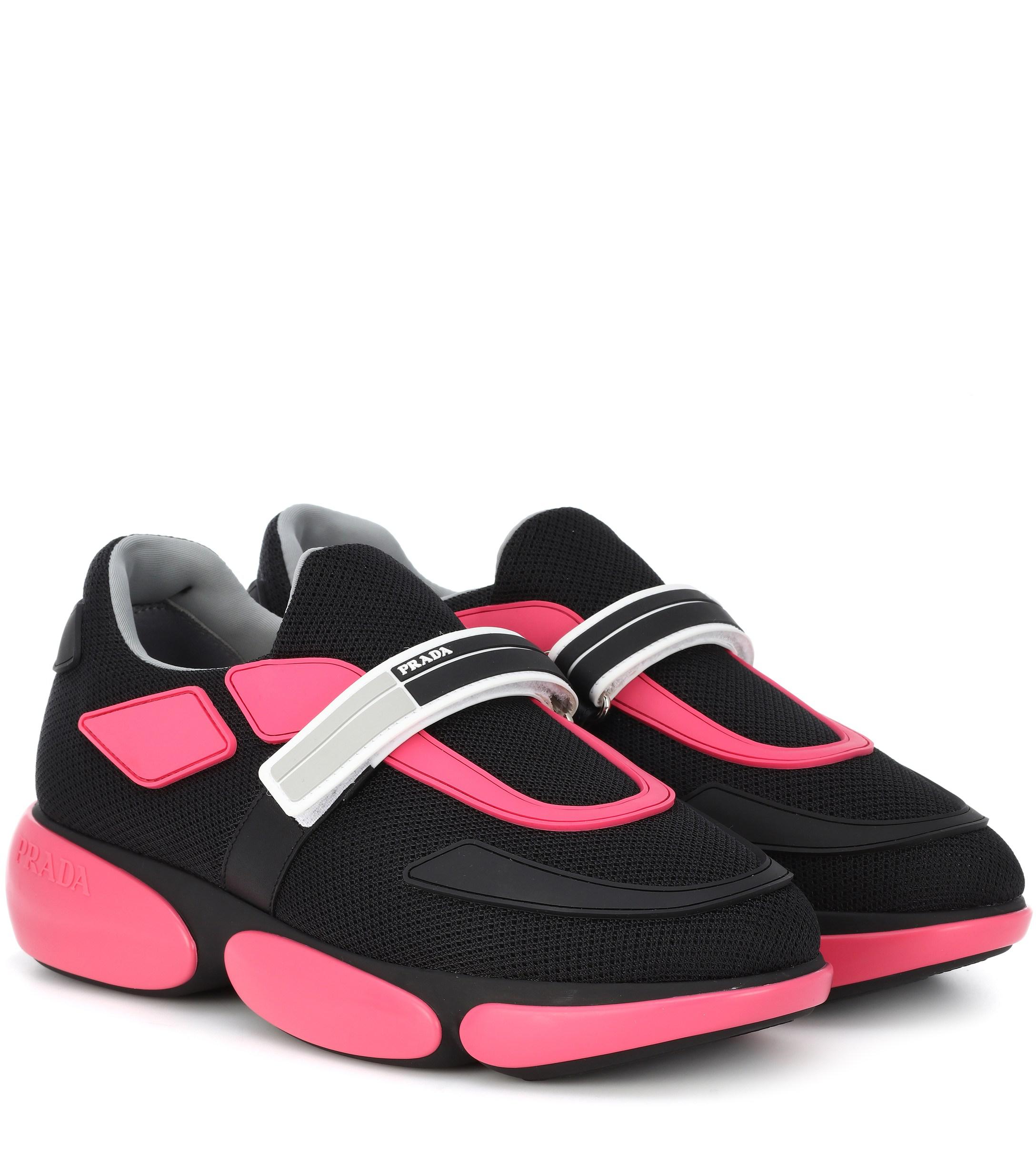 Prada Cloudbust Fabric Sneakers in Pink - Lyst