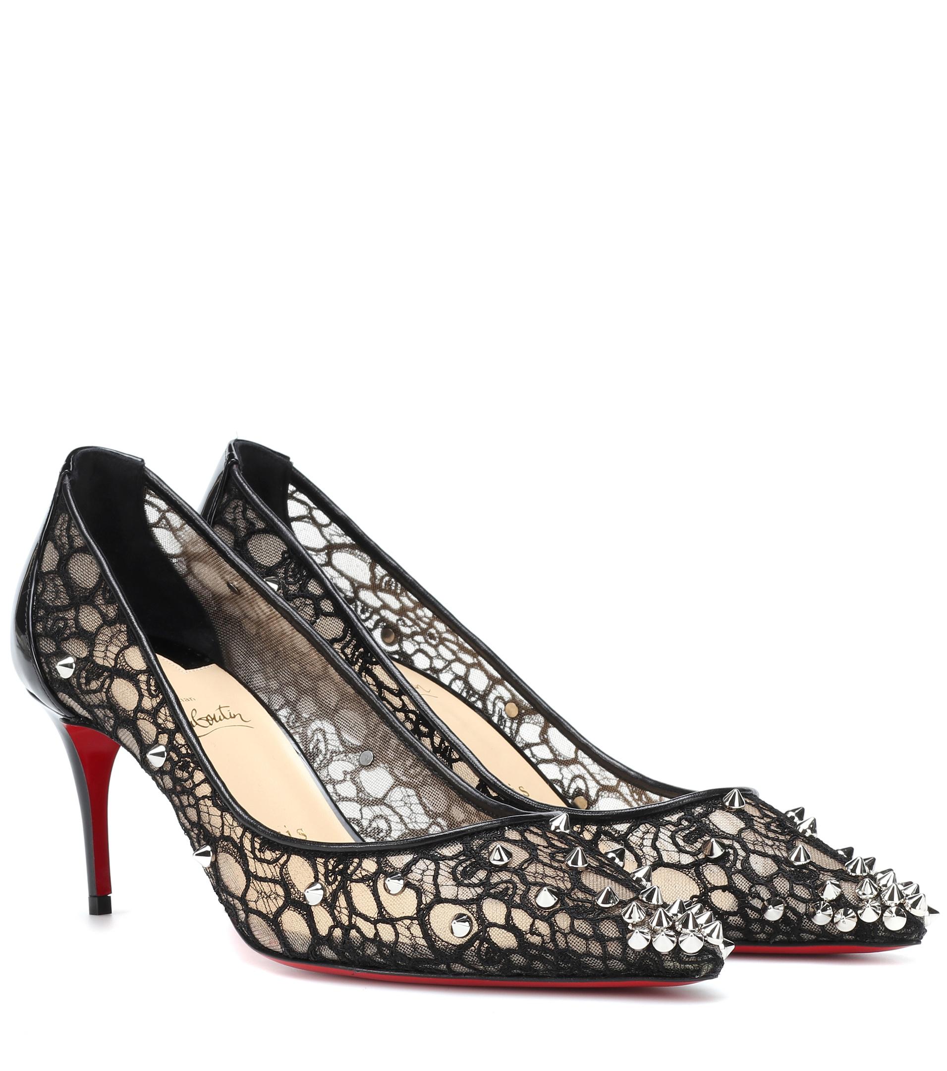 louboutin black lace