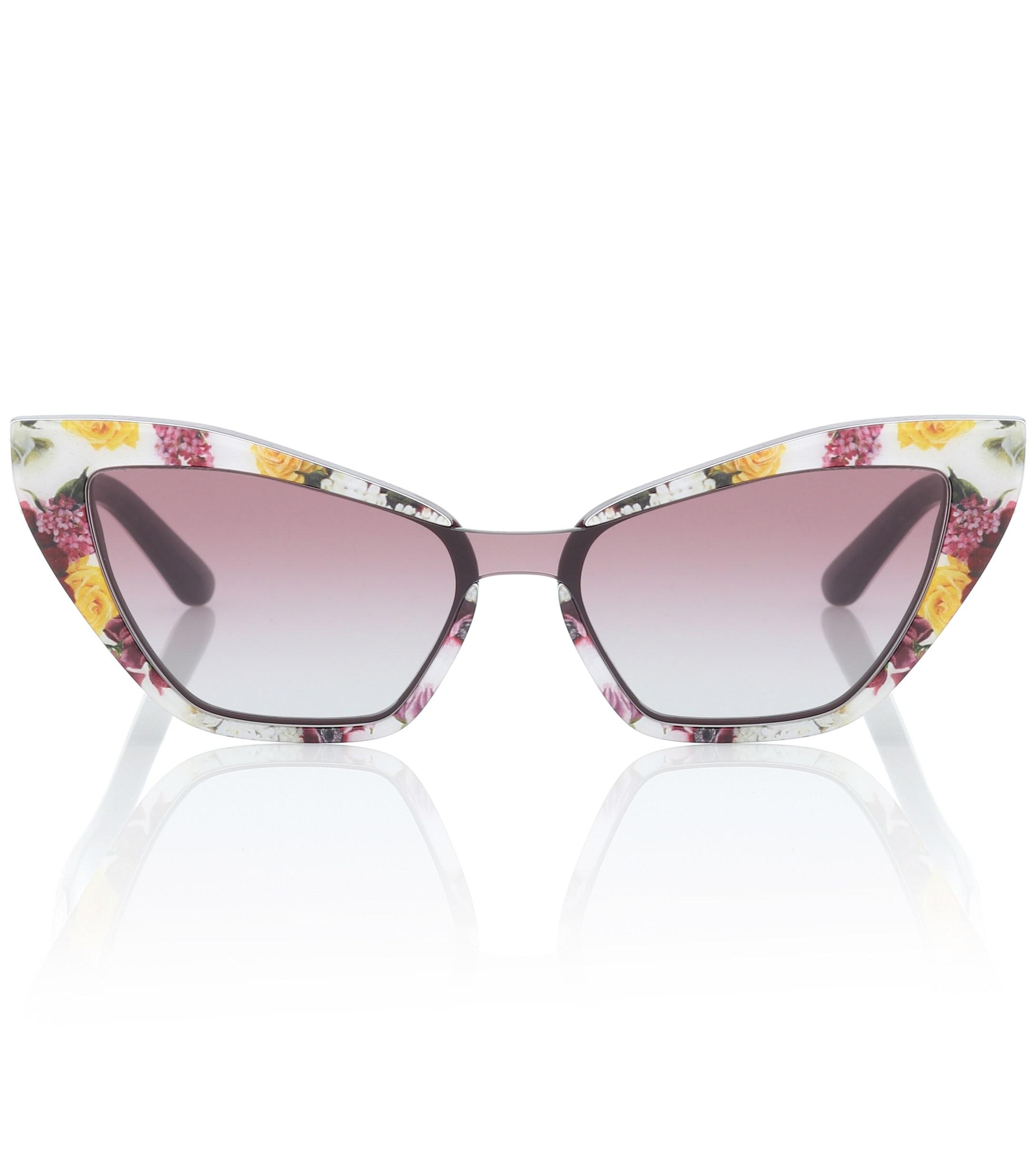 Dolce & Gabbana Floral Cateye Sunglasses in Pink Lyst