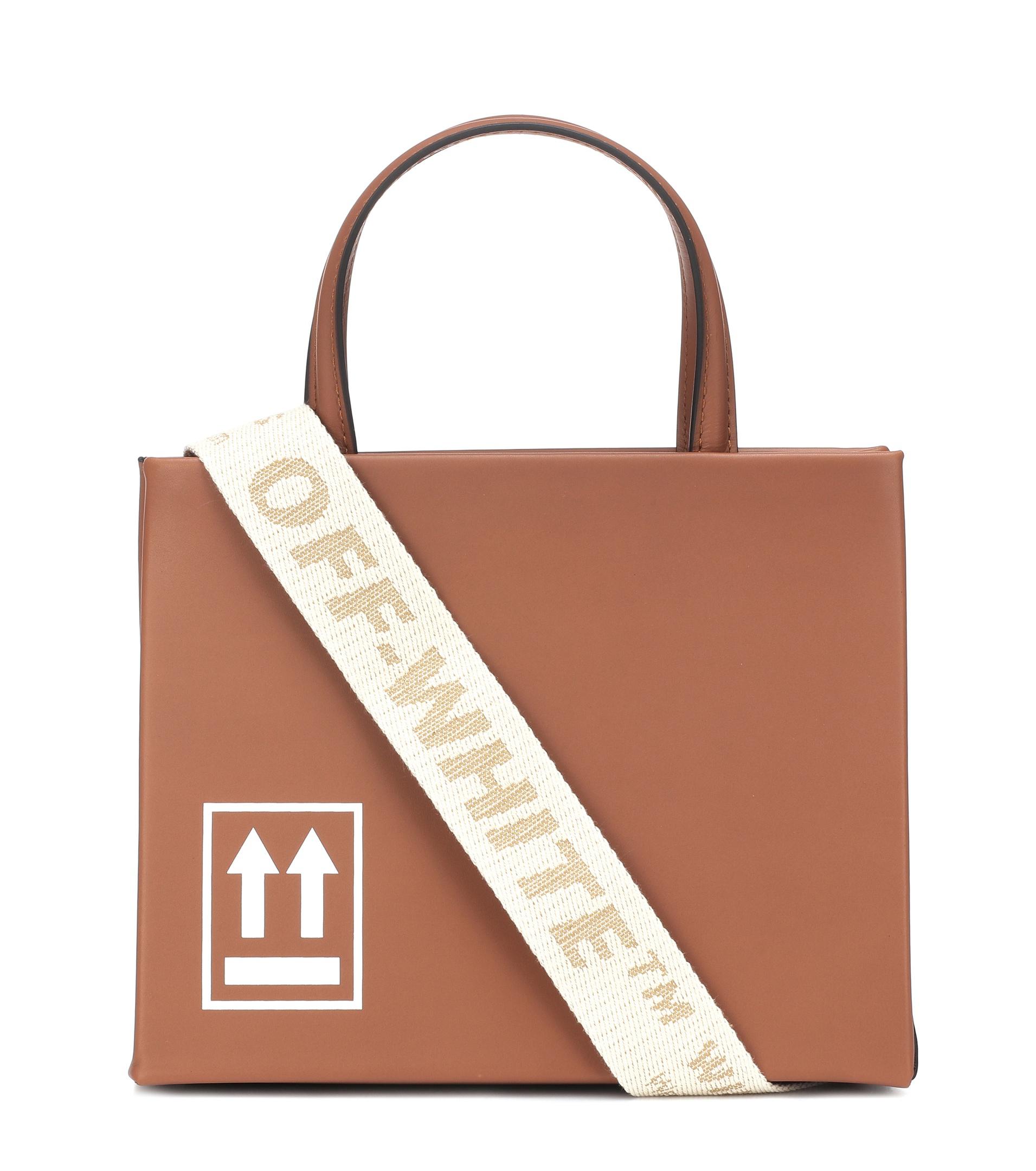 Lyst - Off-White C/O Virgil Abloh Mini Box Leather Shoulder Bag in Brown
