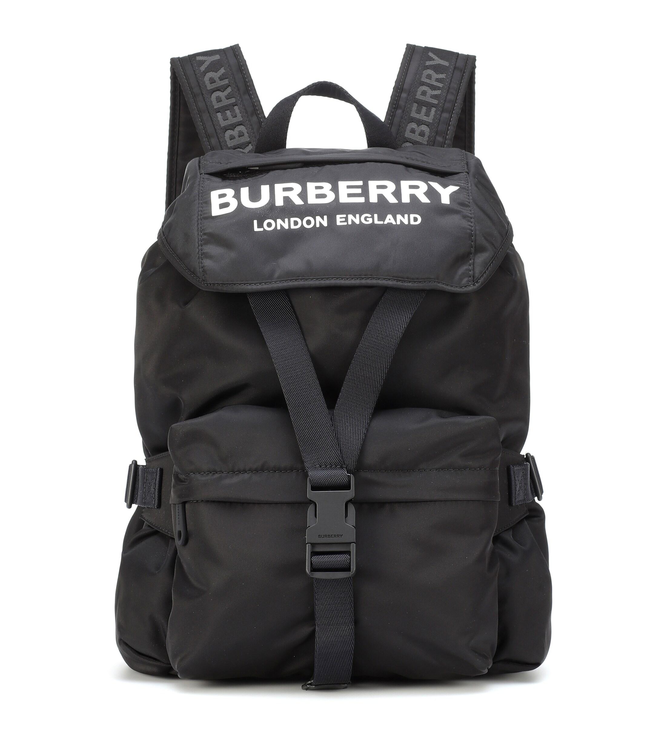 Burberry Logo Nylon Backpack in Black Lyst