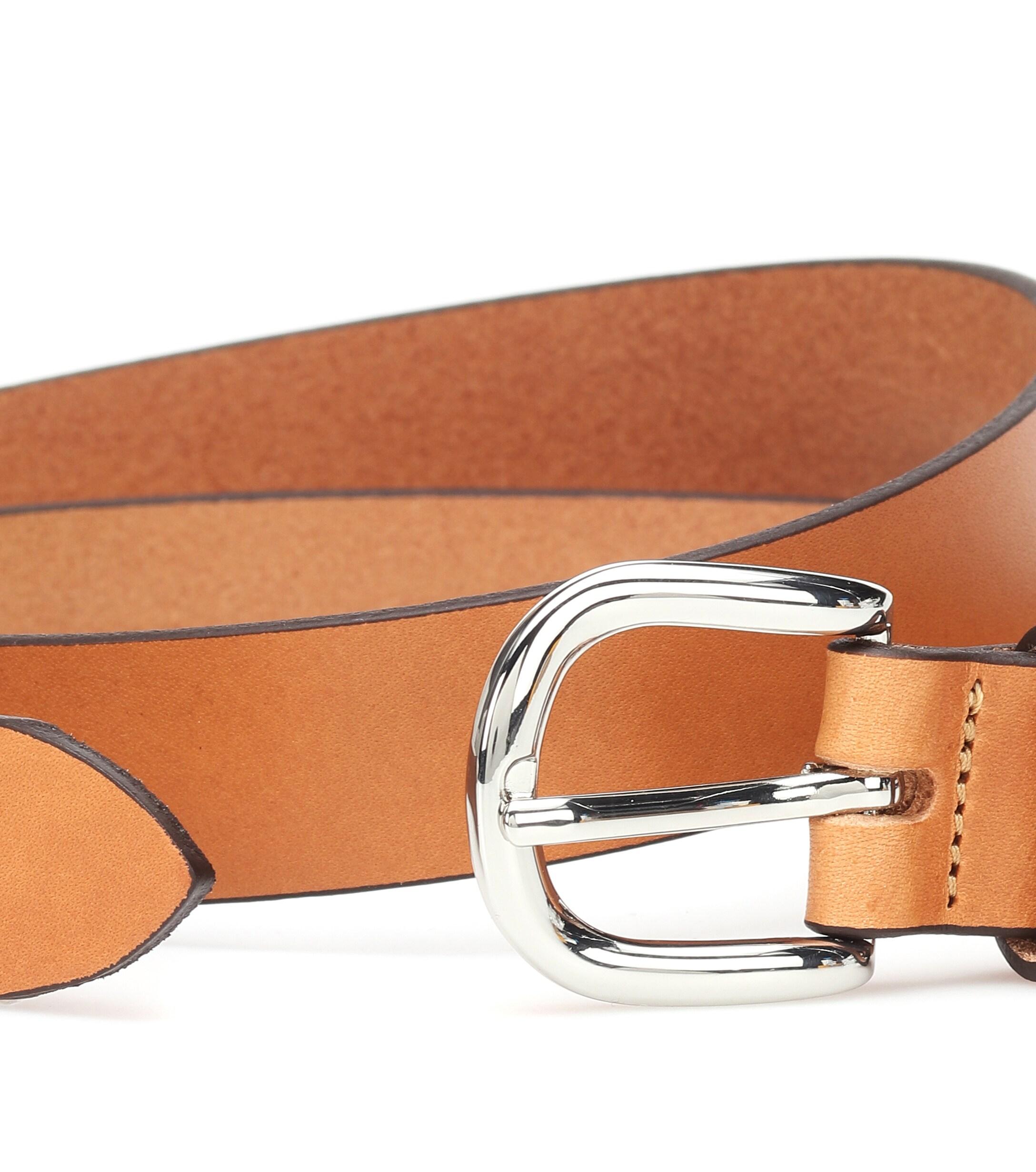 Isabel Marant Zap Leather Belt in Natural - Lyst