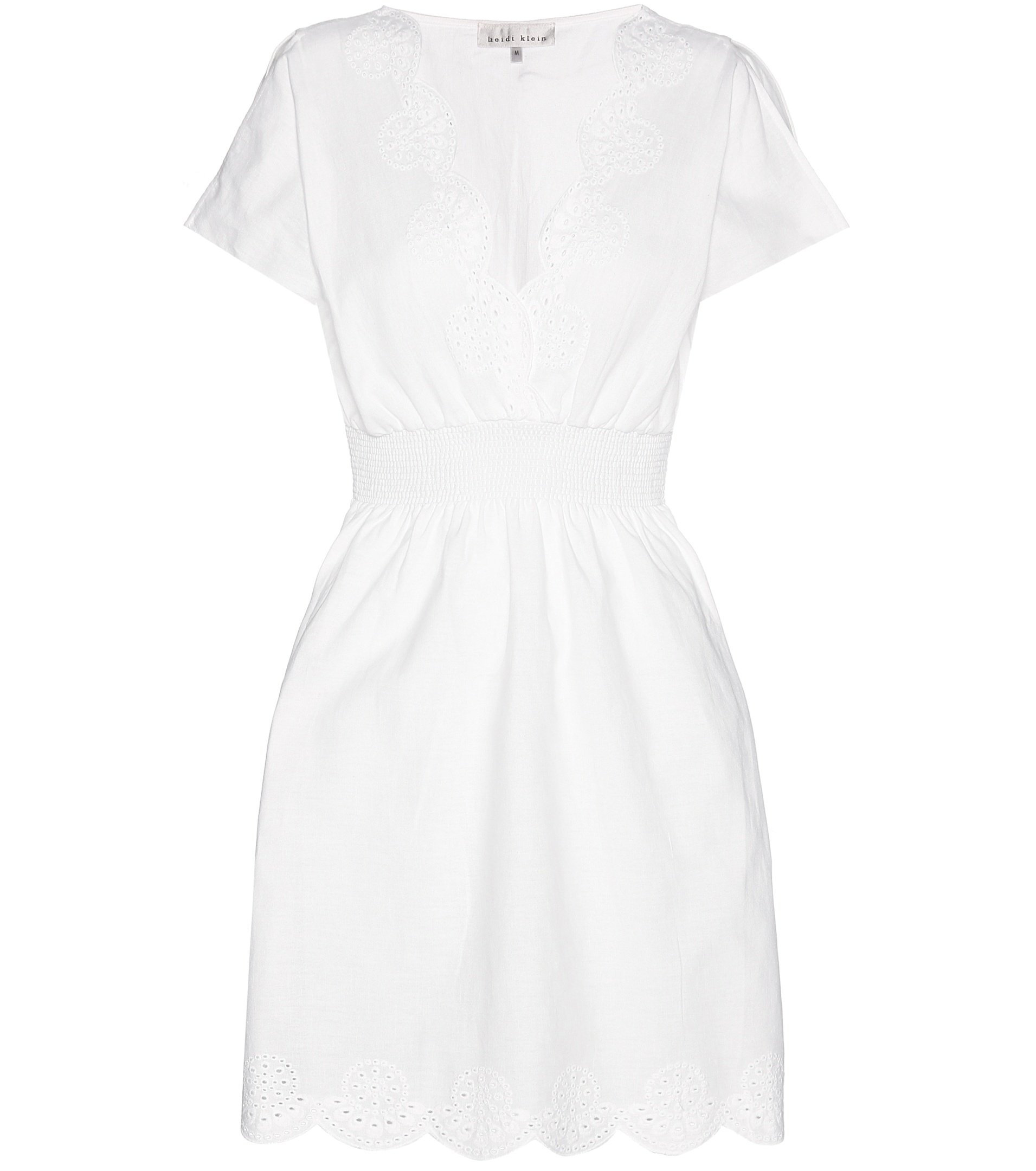 white broderie anglaise shirt dress