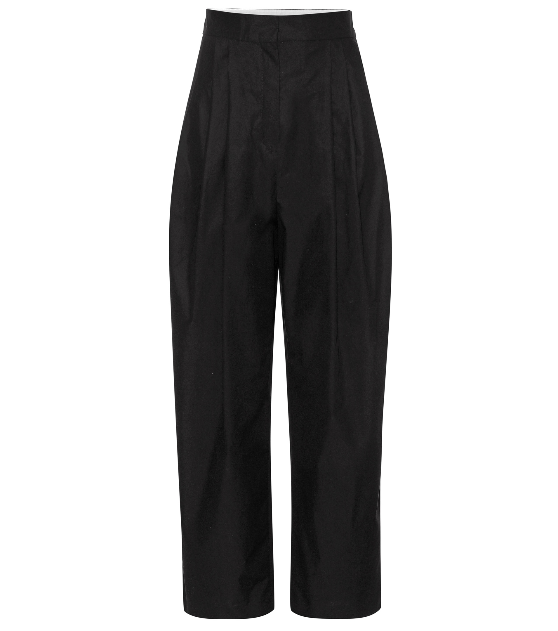 high waisted cotton trousers