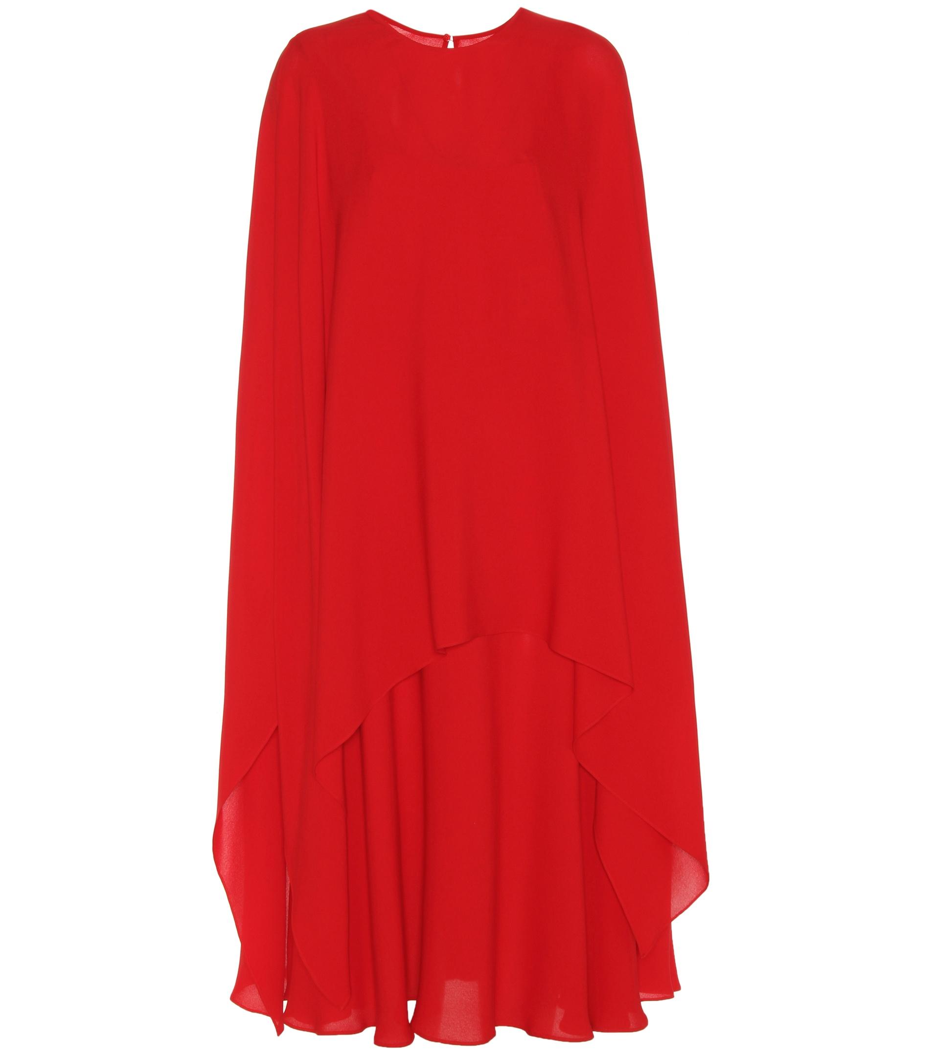 silk cape gown