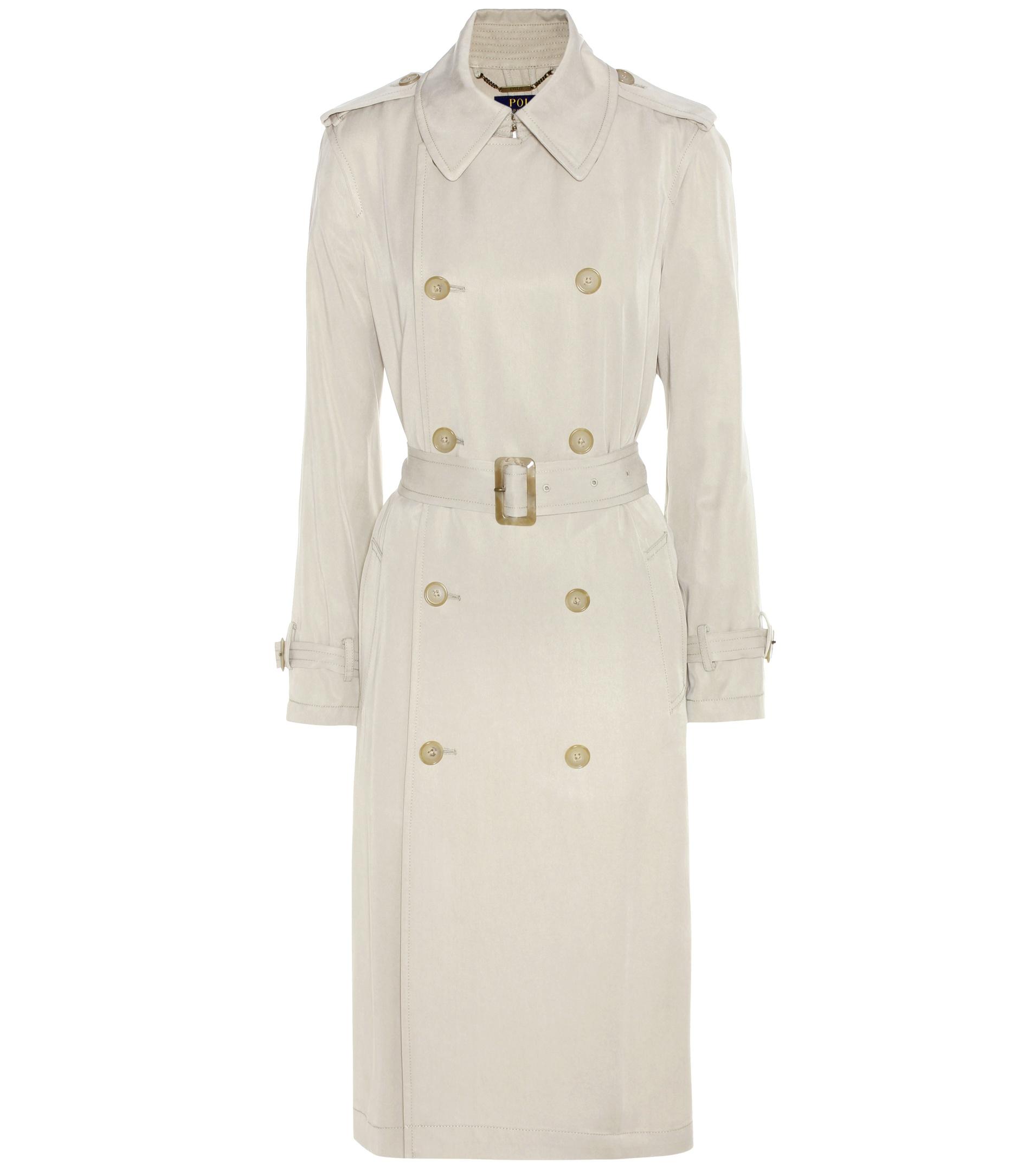 Lyst - Polo Ralph Lauren Twill Trench Coat in Natural