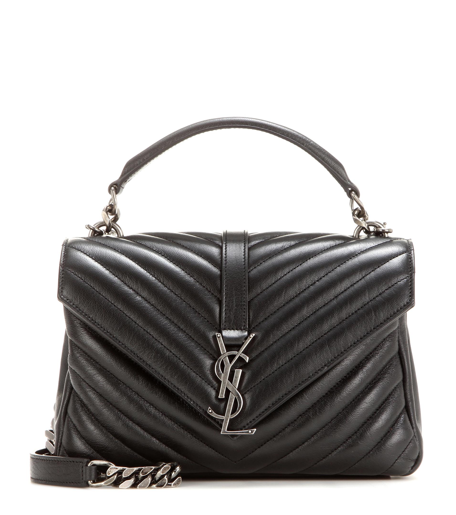 Lyst - Saint laurent Classic Monogram Quilted Leather Shoulder Bag in Black