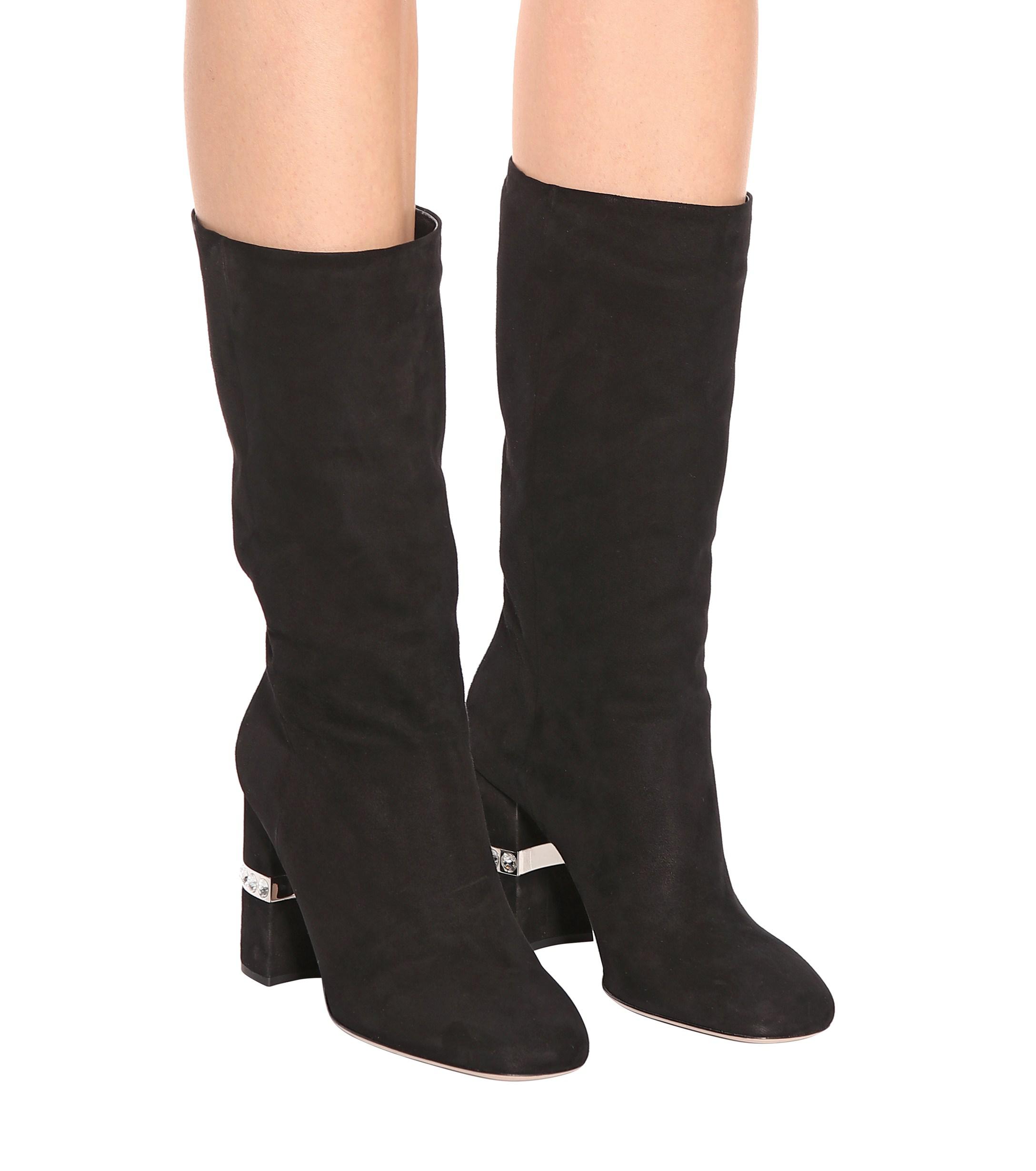 miu miu canvas ankle boots