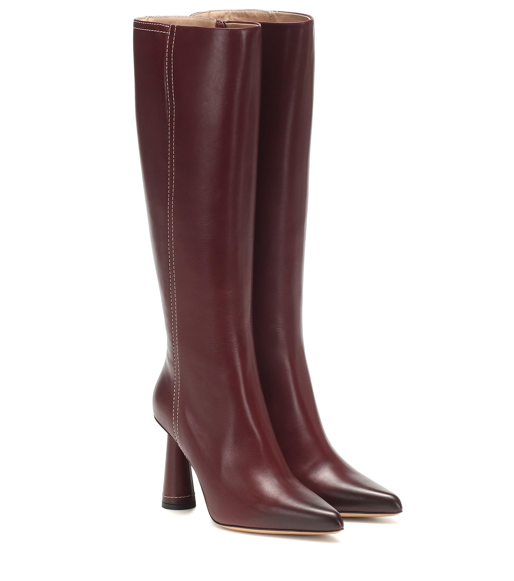 Jacquemus Les Bottes Leon Hautes Leather Boots in Red - Lyst