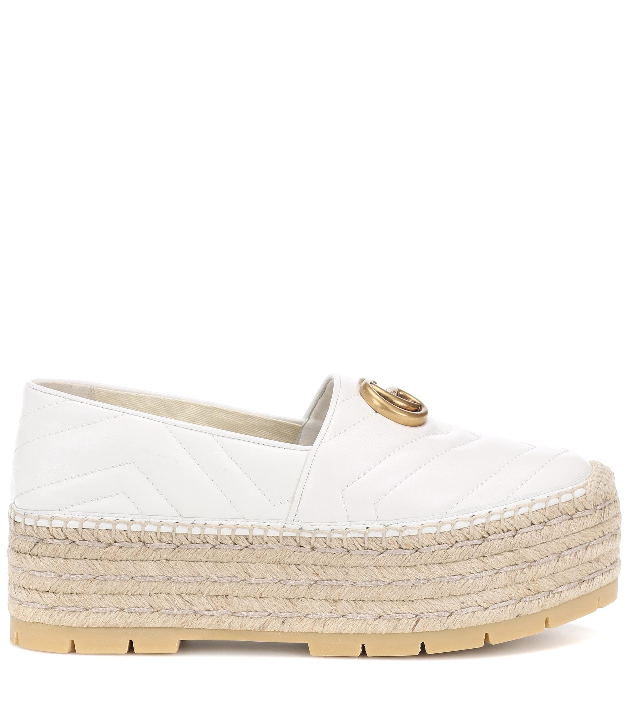 leather espadrilles gucci