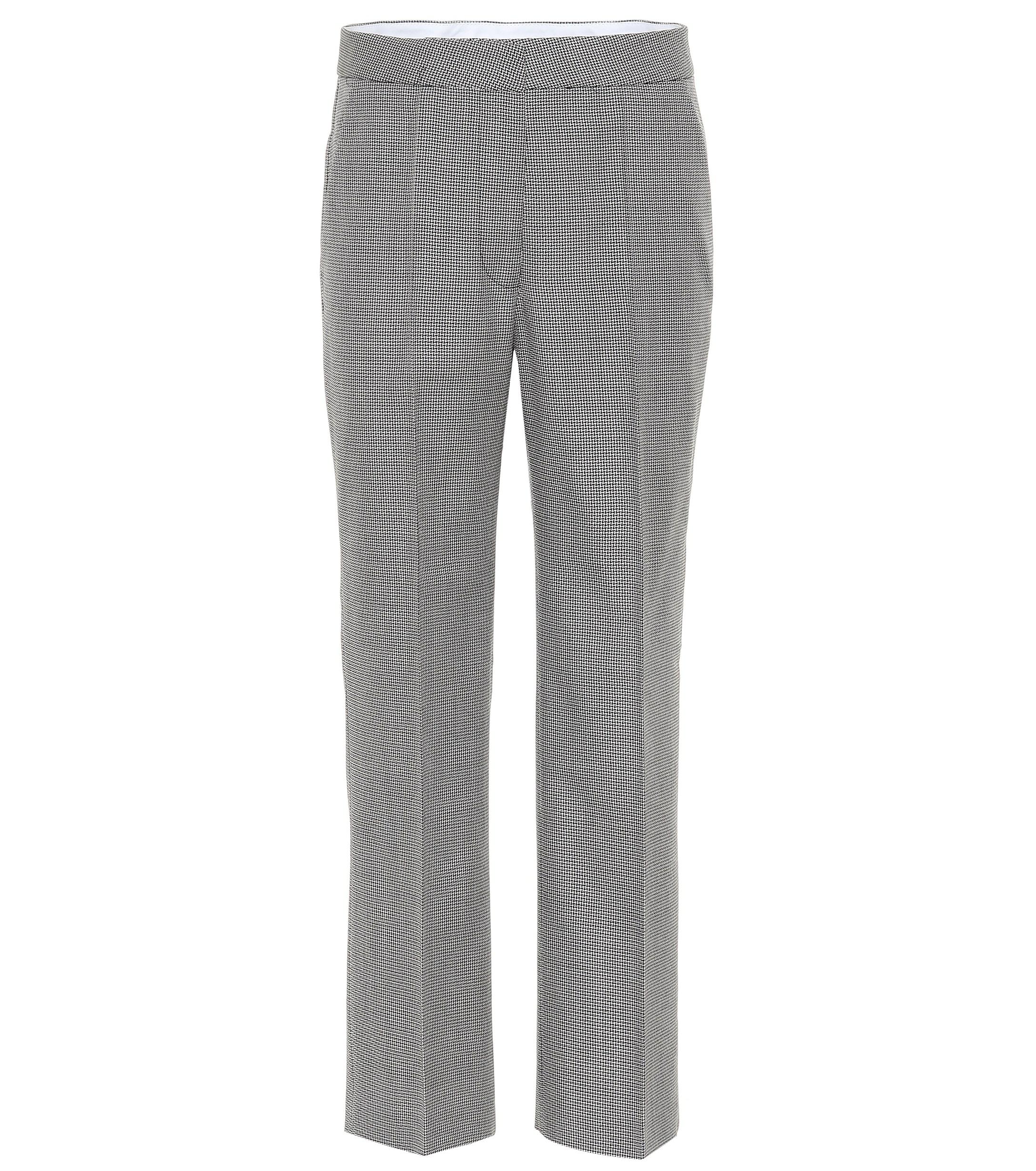 Lyst - Stella McCartney Cropped Wool Straight-leg Pants in Gray