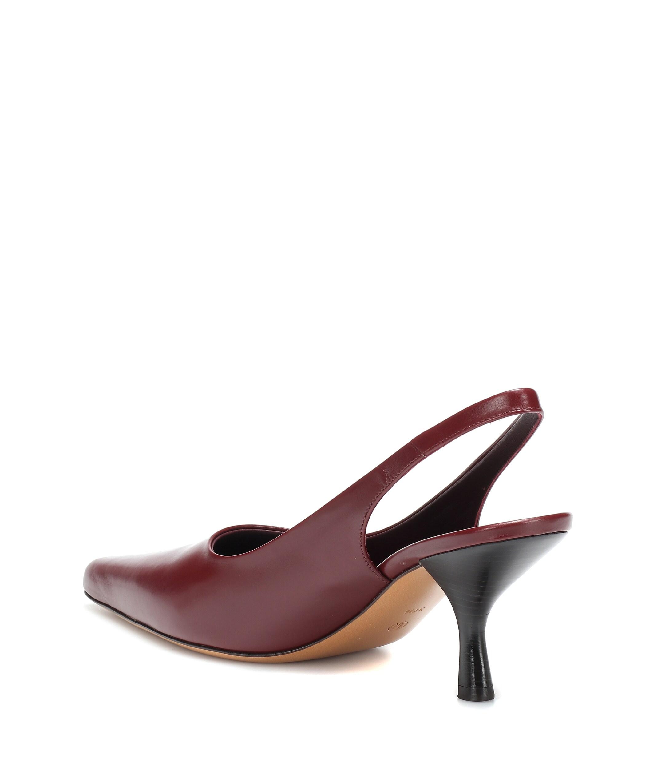 The Row Bourgeoise Leather Slingback Pumps - Lyst