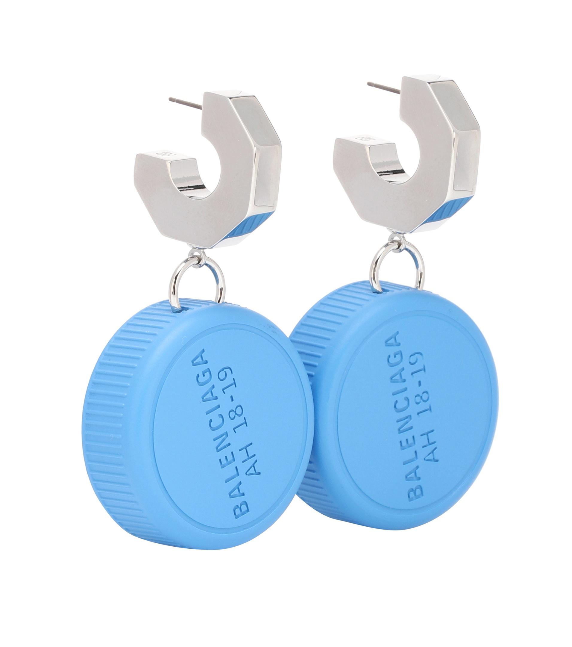 Balenciaga Bottle Cap Earrings in Blue Lyst