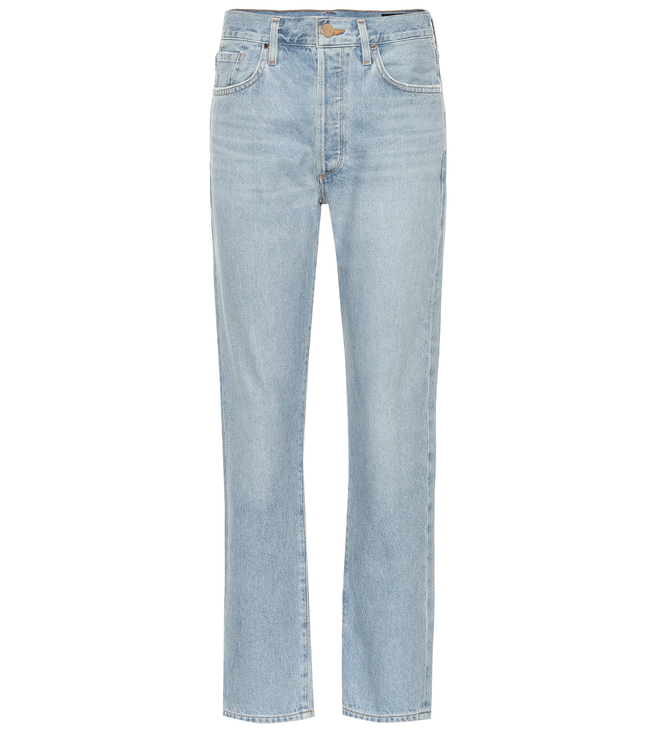 Goldsign Denim The Benefit High-rise Straight Jeans in Blue - Save 29% ...