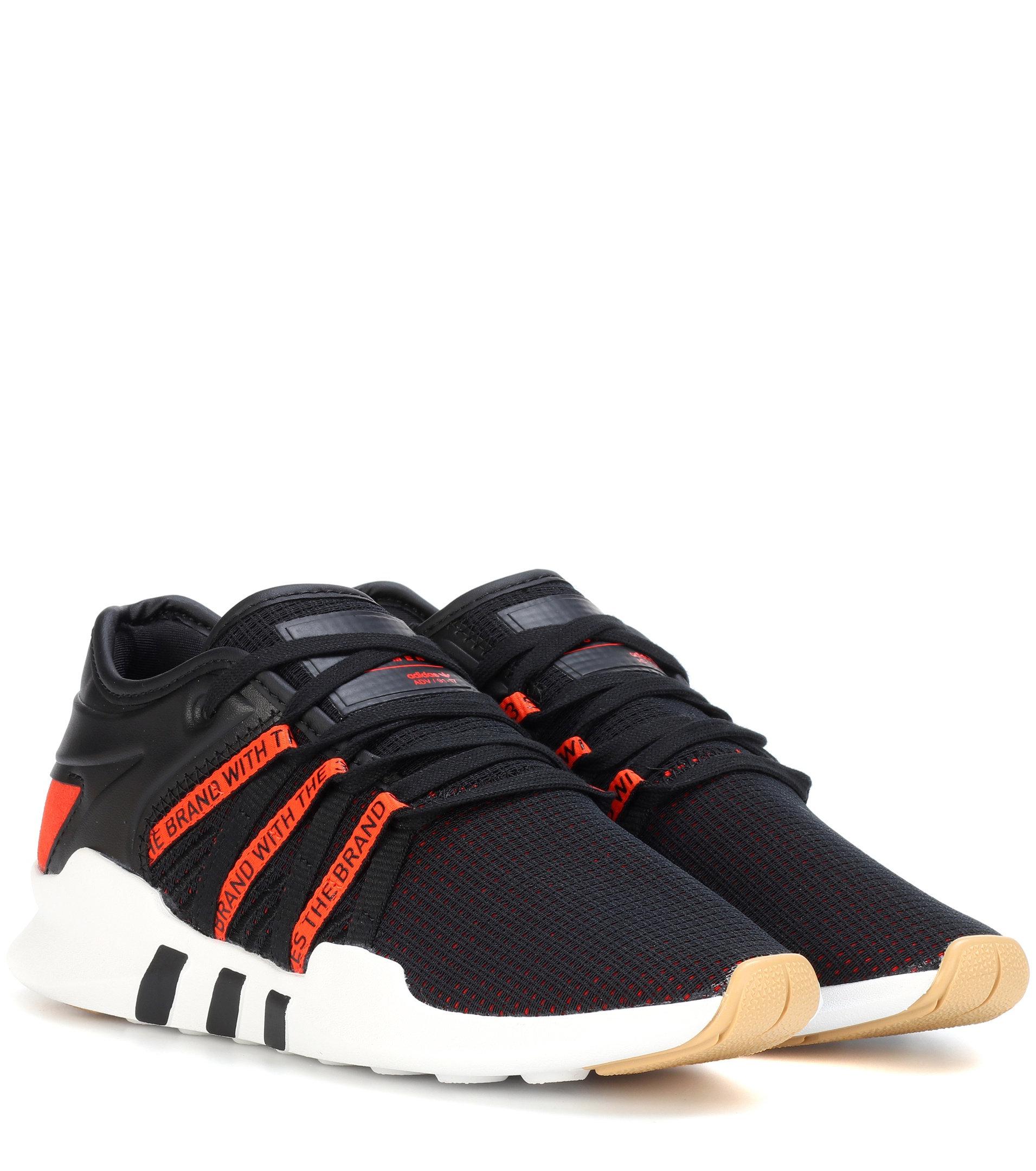 adidas originals eqt racing adv sneakers in black and white adidas originals eqt racing adv sneakers in black and white