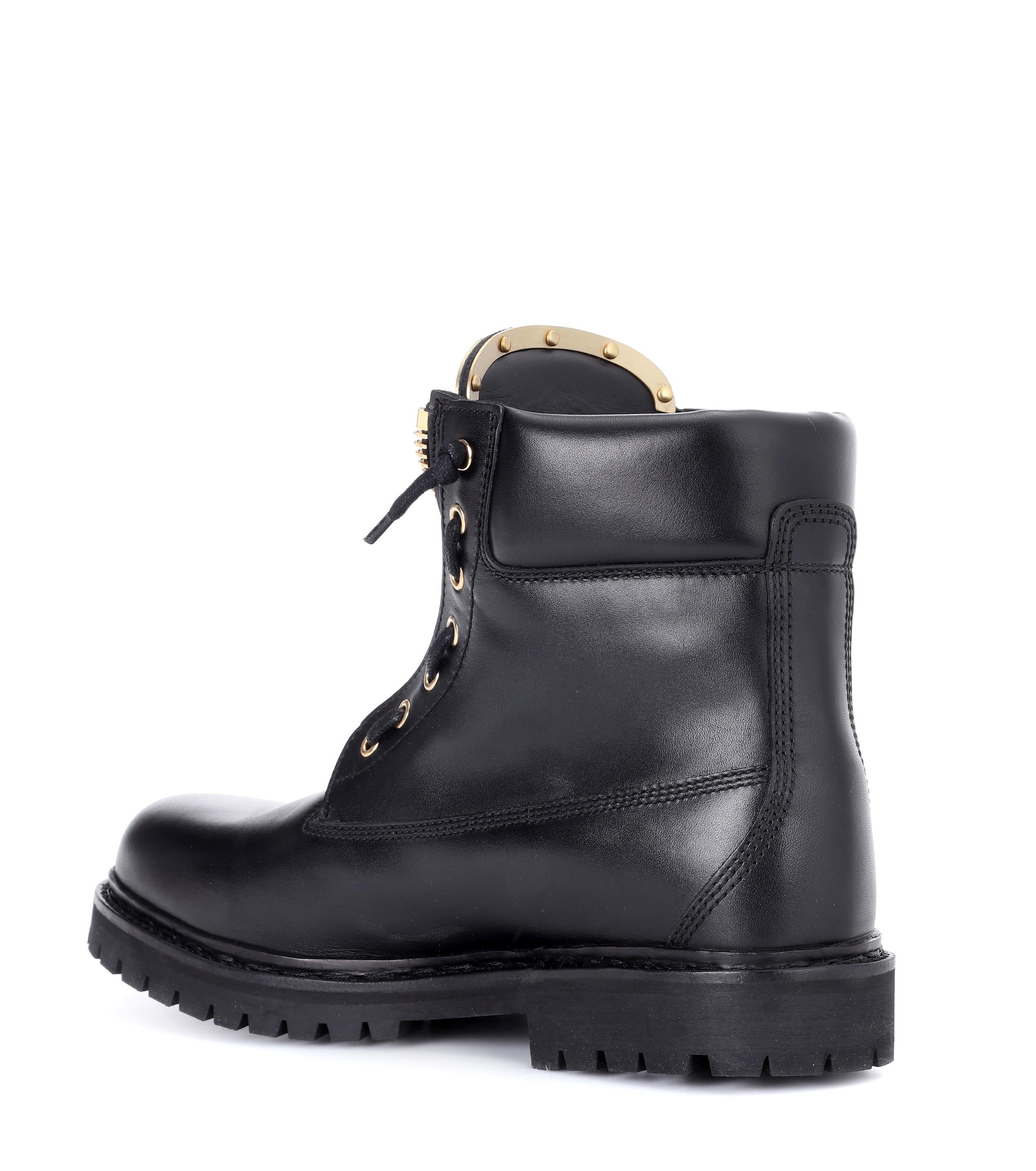 balmain taiga leather boots
