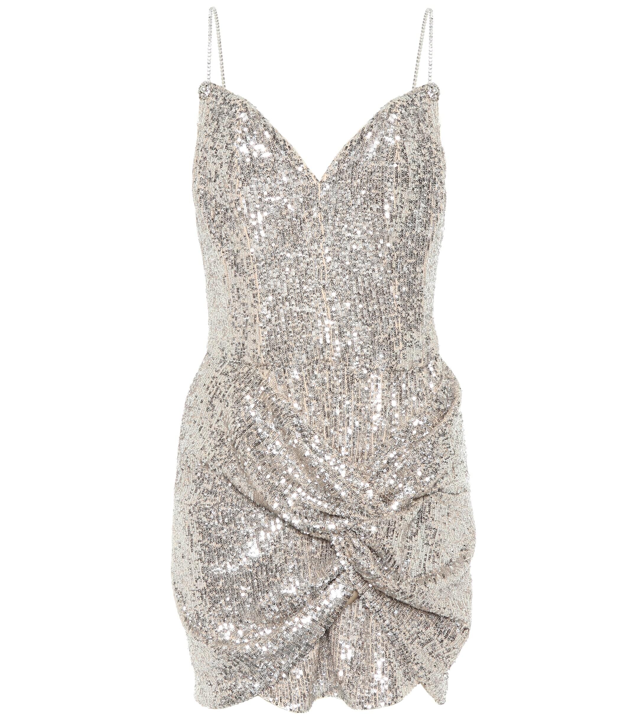 Magda Butrym Deva Sequined Minidress in Silver (Metallic) - Lyst