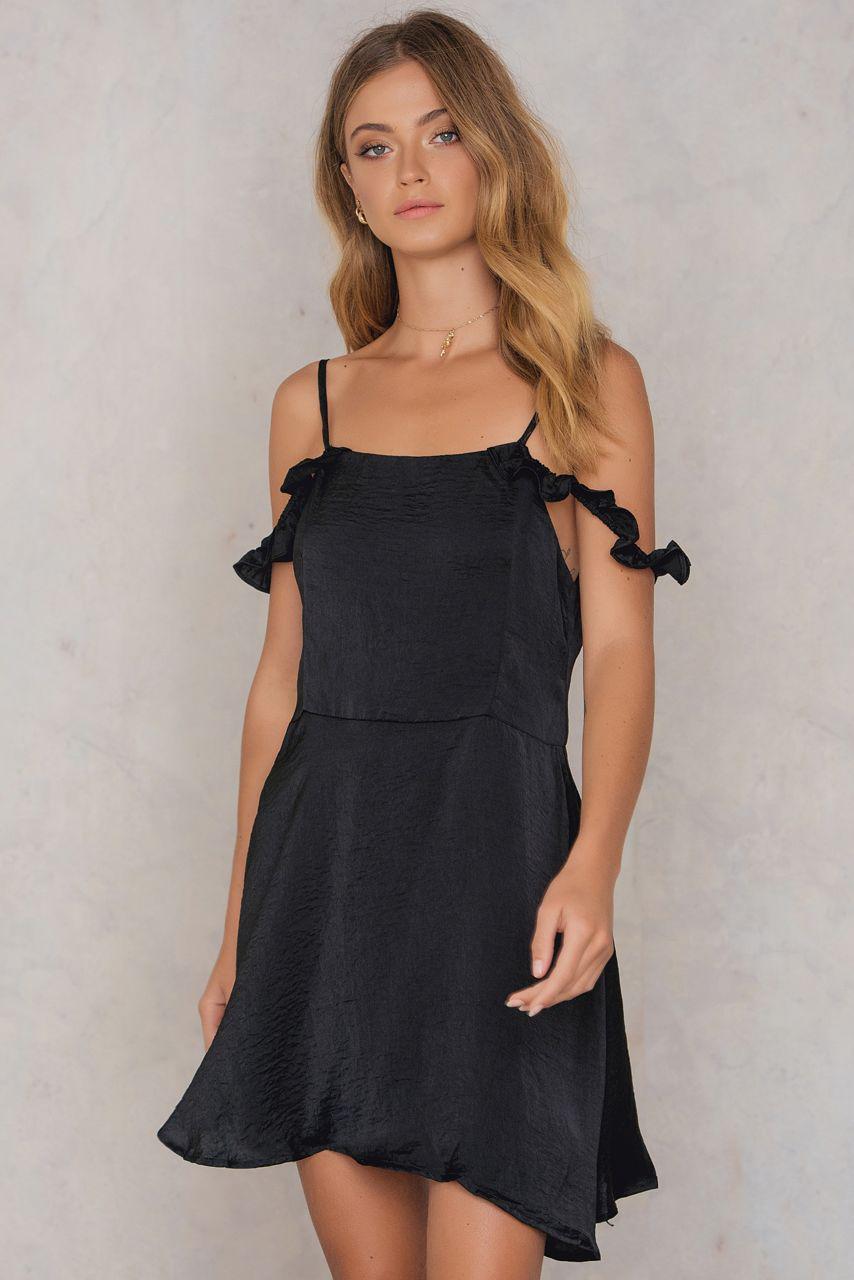 Lyst - Lucca Couture Ruffle Cold Shoulder Dress in Black