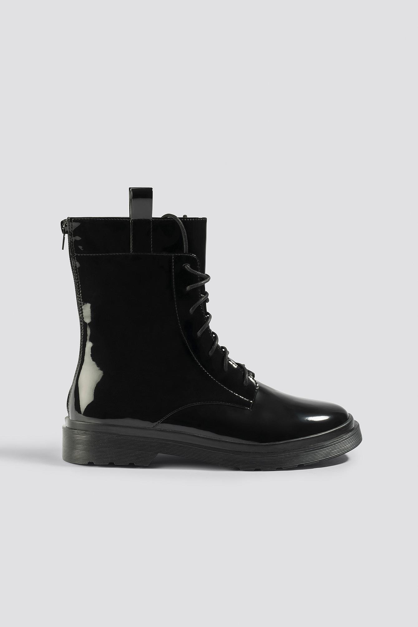 NA-KD Chunky Boots Black in Black - Lyst