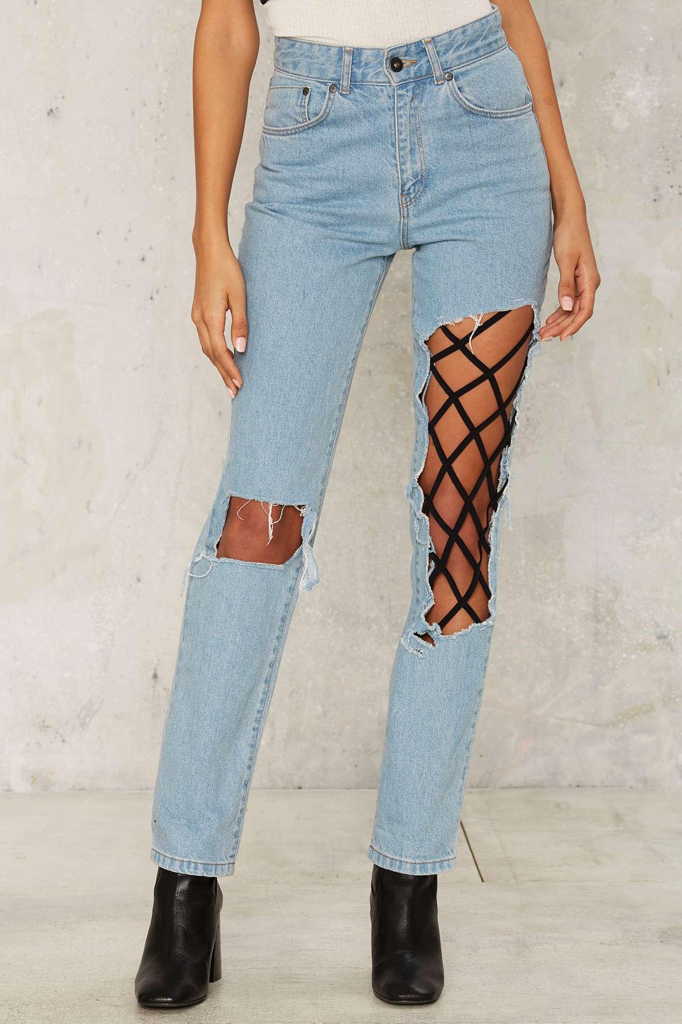 Lyst The Ragged Priest Peg Leg Jeans in Blue