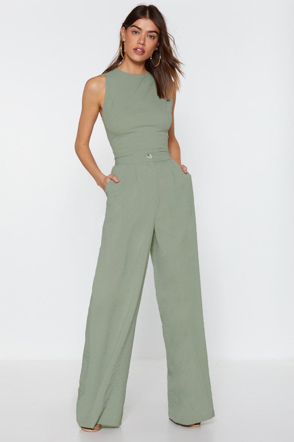 womens wide leg tailored trousers