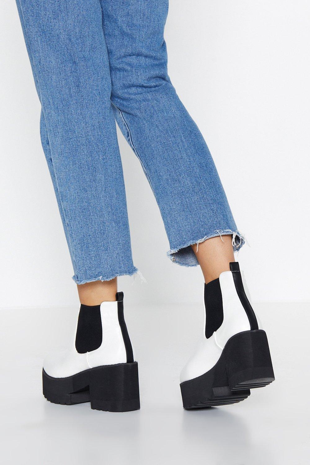 nasty gal platform chelsea boots