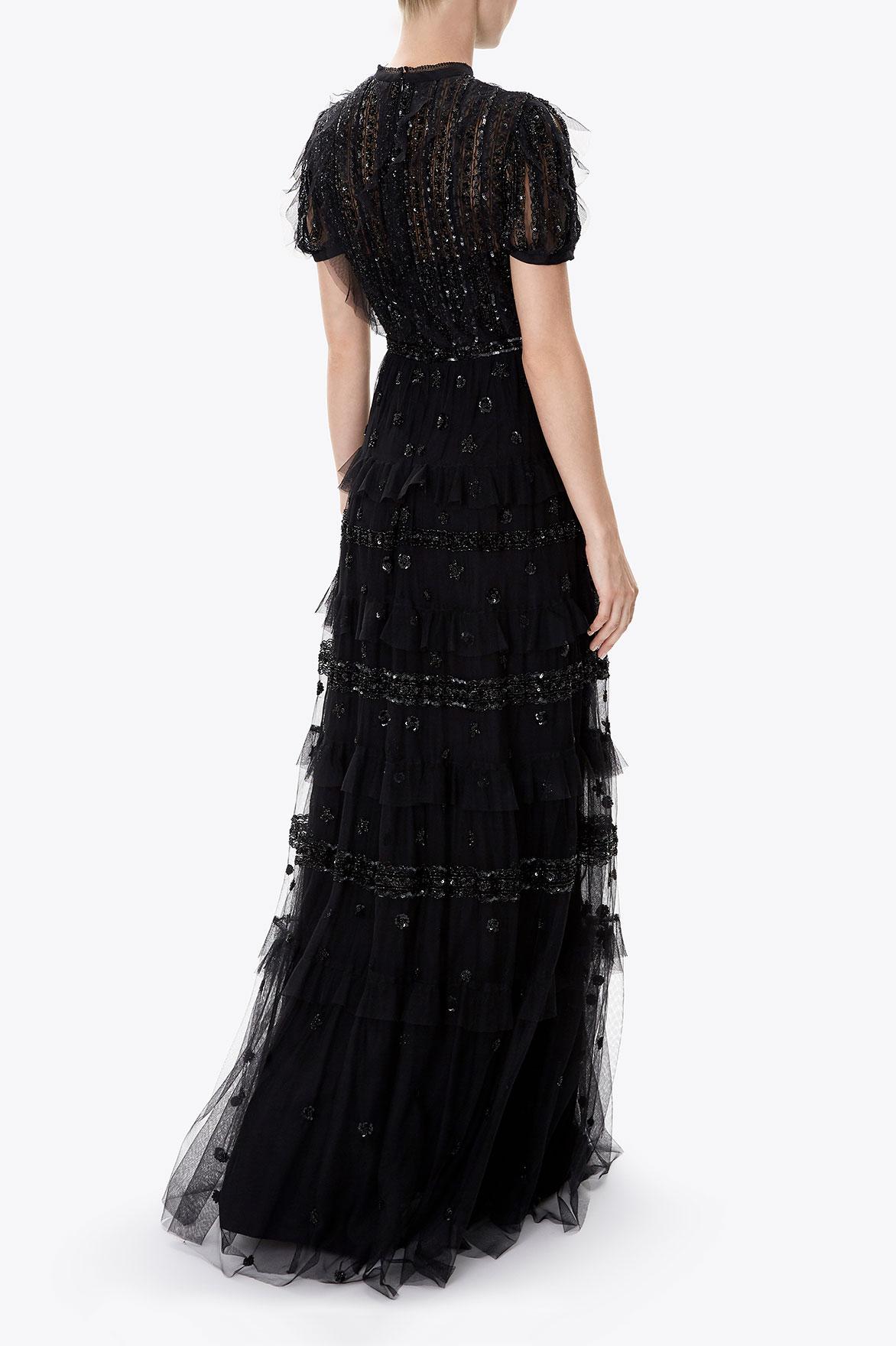 frill gown design