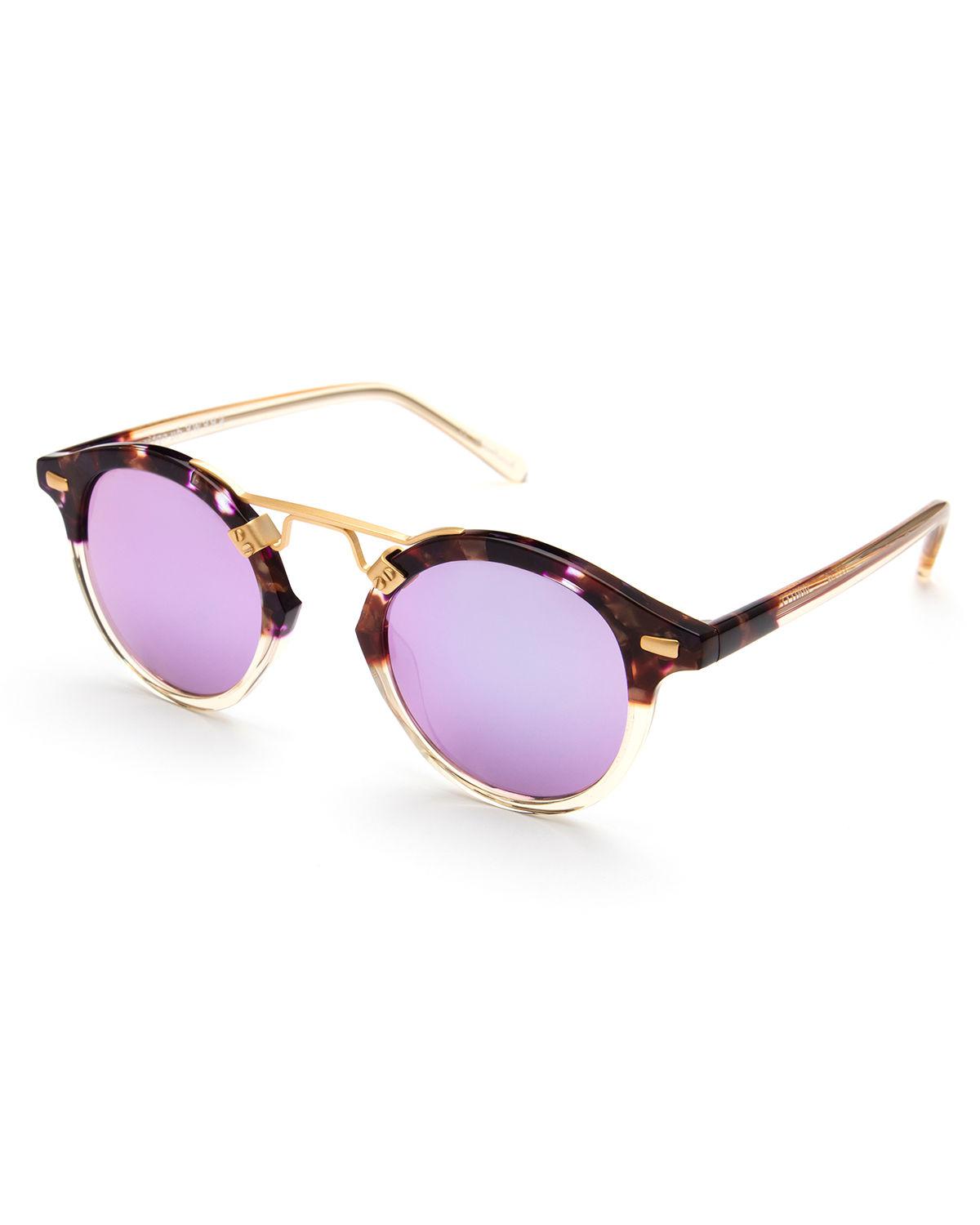 Lyst - Krewe St. Louis Round Mirrored Sunglasses
