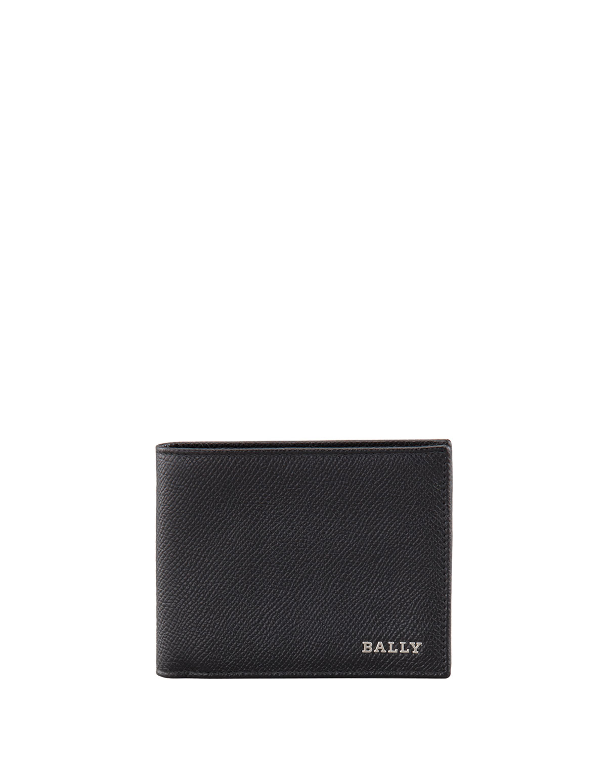 Bally Letrill Pebbled Bi-fold Wallet in Black for Men | Lyst