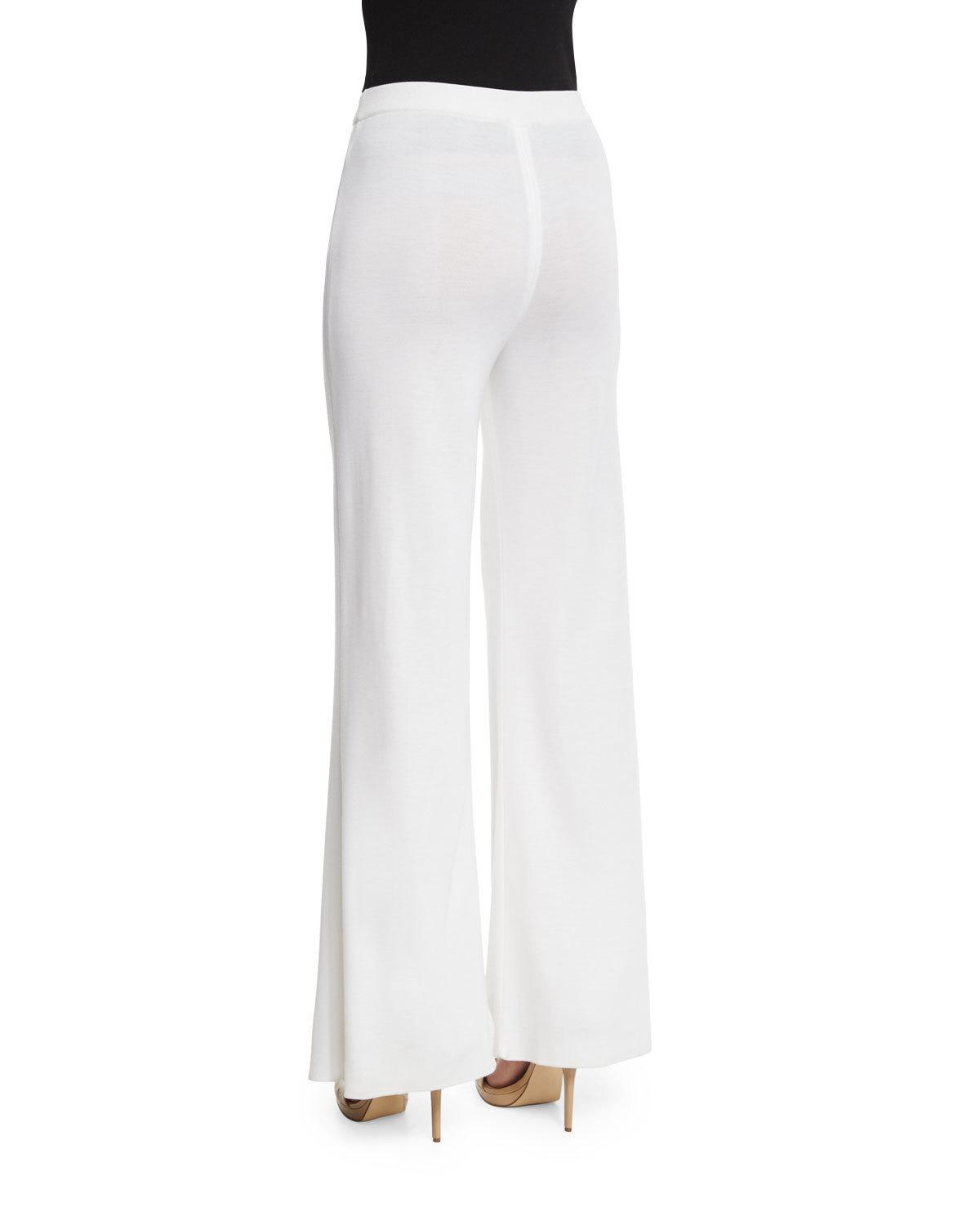 Misook Washable Wide-leg Pants in White | Lyst