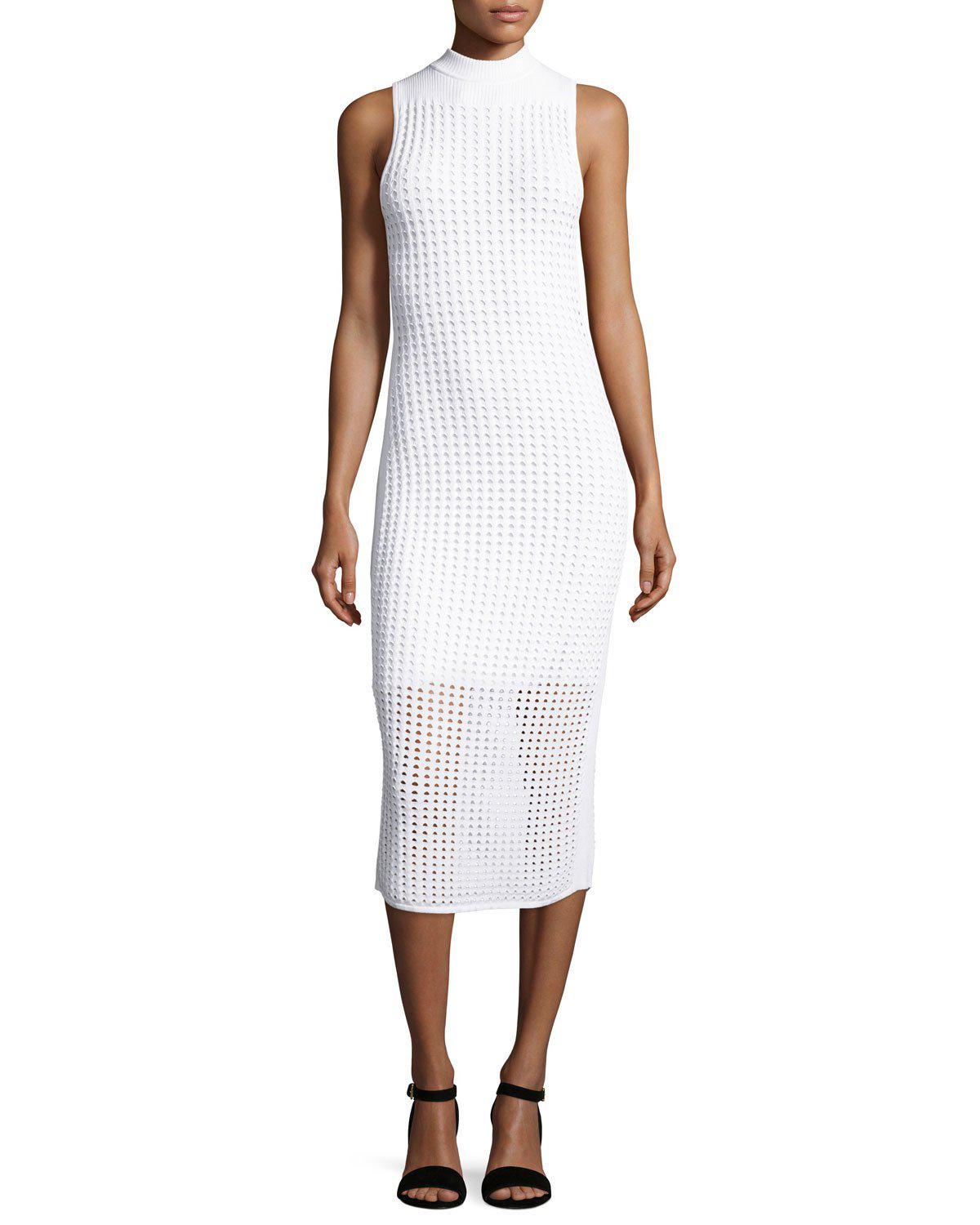 Lyst - Rag & Bone Ingrid Sleeveless Eyelet Mesh Midi Dress in White
