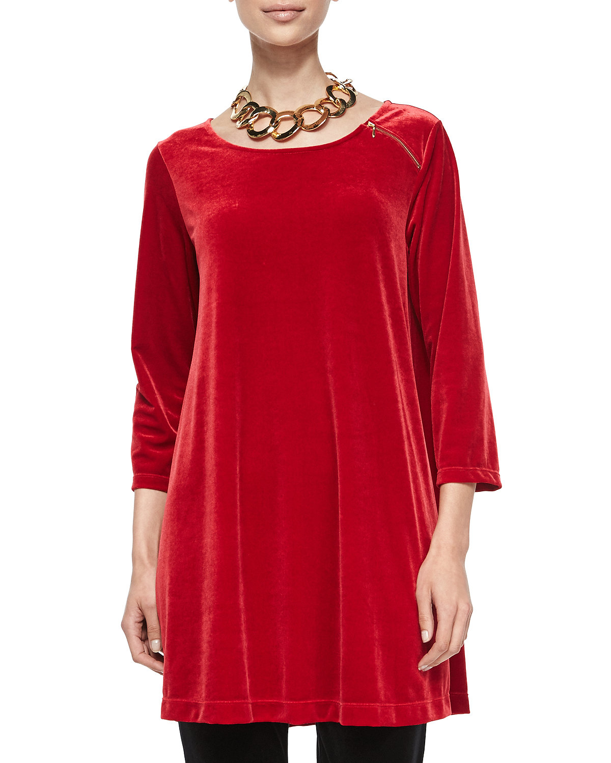 velour tunic tops