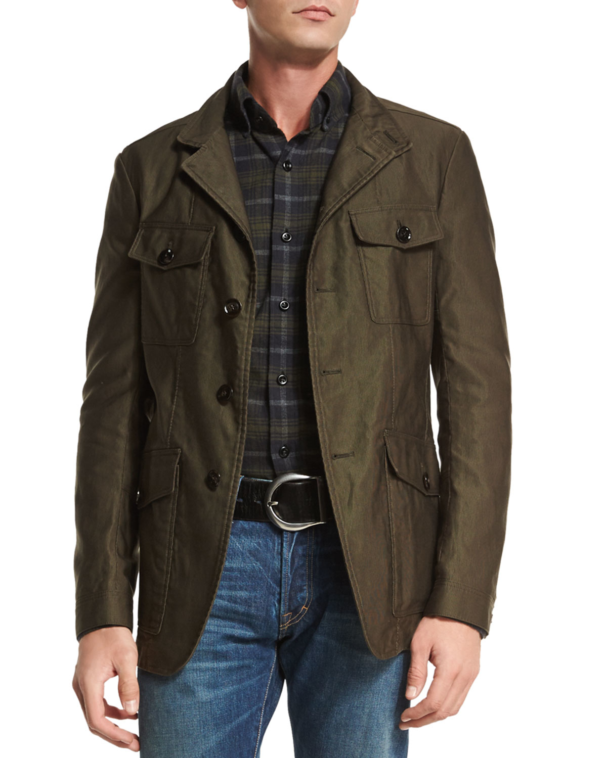 Lyst - Tom Ford Corded Lightweight Military Jacket in Green for Men