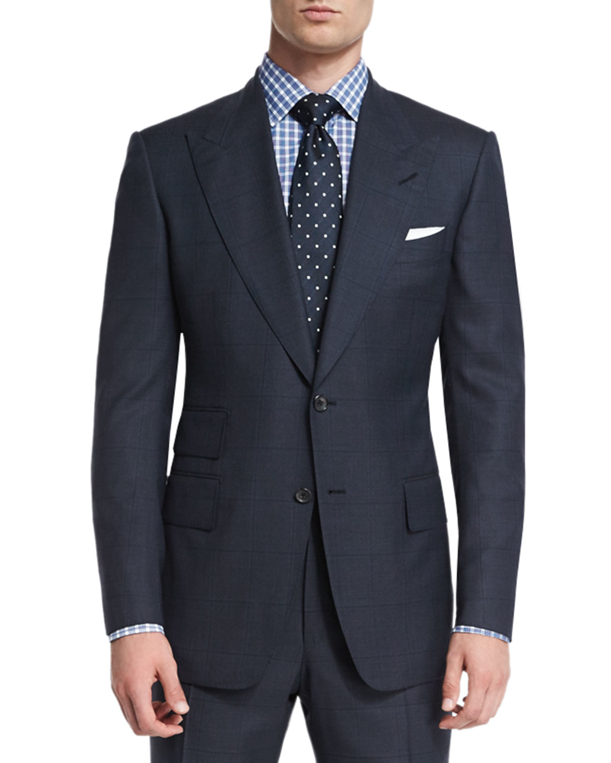 Lyst - Tom Ford Windsor Plaid Two-Piece Wool Suit in Black for Men