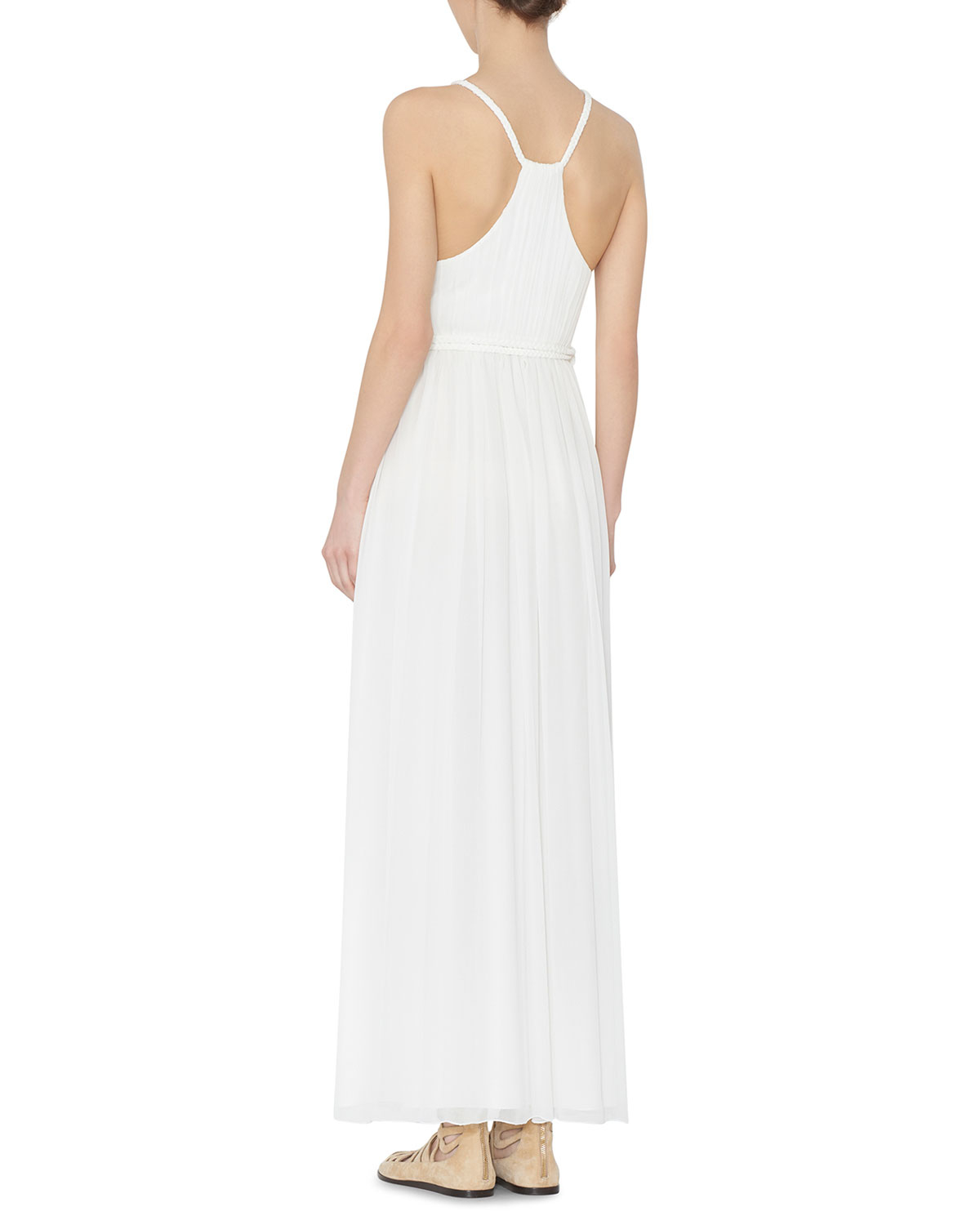 Alice + Olivia Nomi Sleeveless Pleated Maxi Dress in White ...