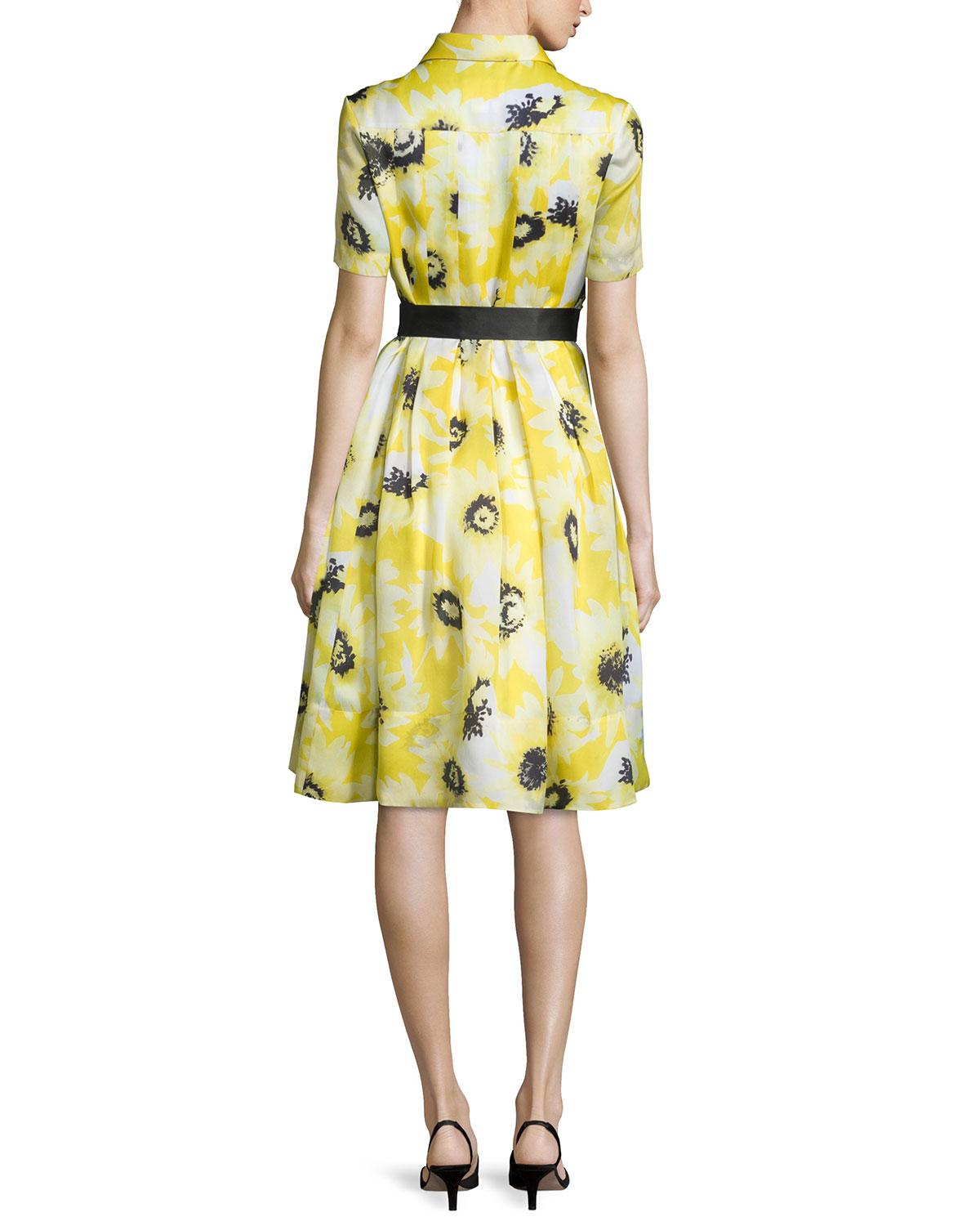 Lyst Kate Spade Sunny Daisy Silk Organza Shirtdress in Yellow