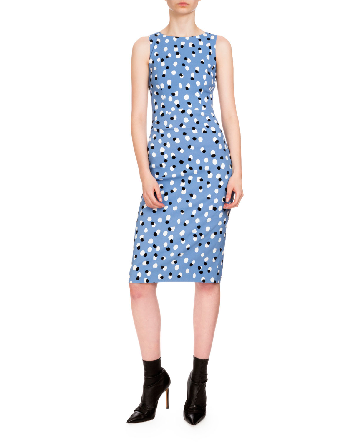 Lyst - Altuzarra Shadow Polka-Dot Sheath Dress in Blue