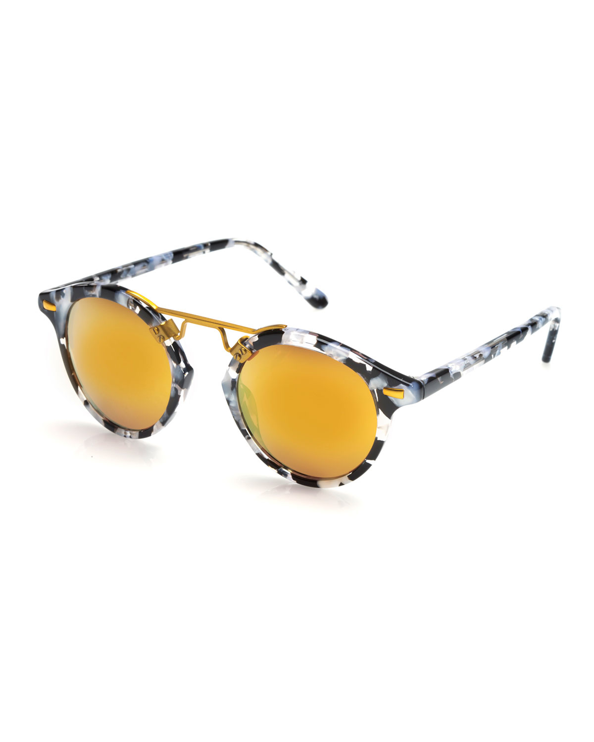 Lyst - Krewe St. Louis Mirrored Round Sunglasses