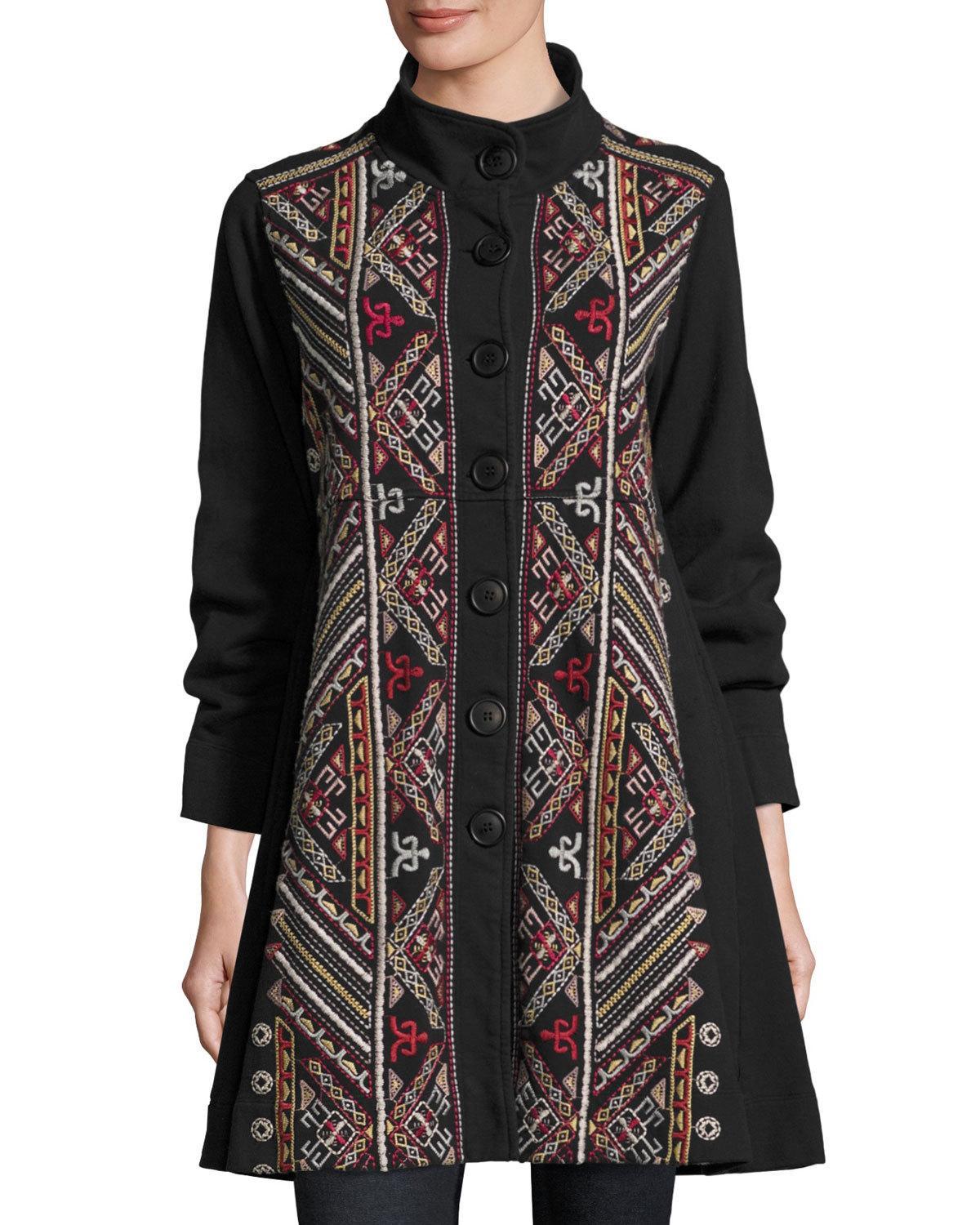Johnny was Landon Embroidered Military Jacket in Black | Lyst