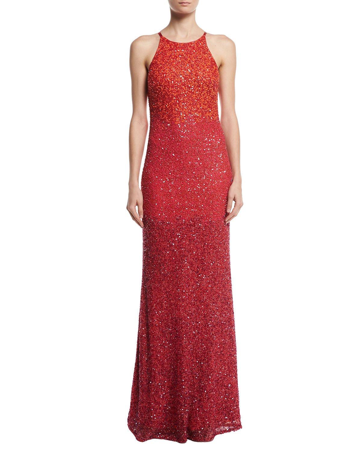 sleeveless sequin gown
