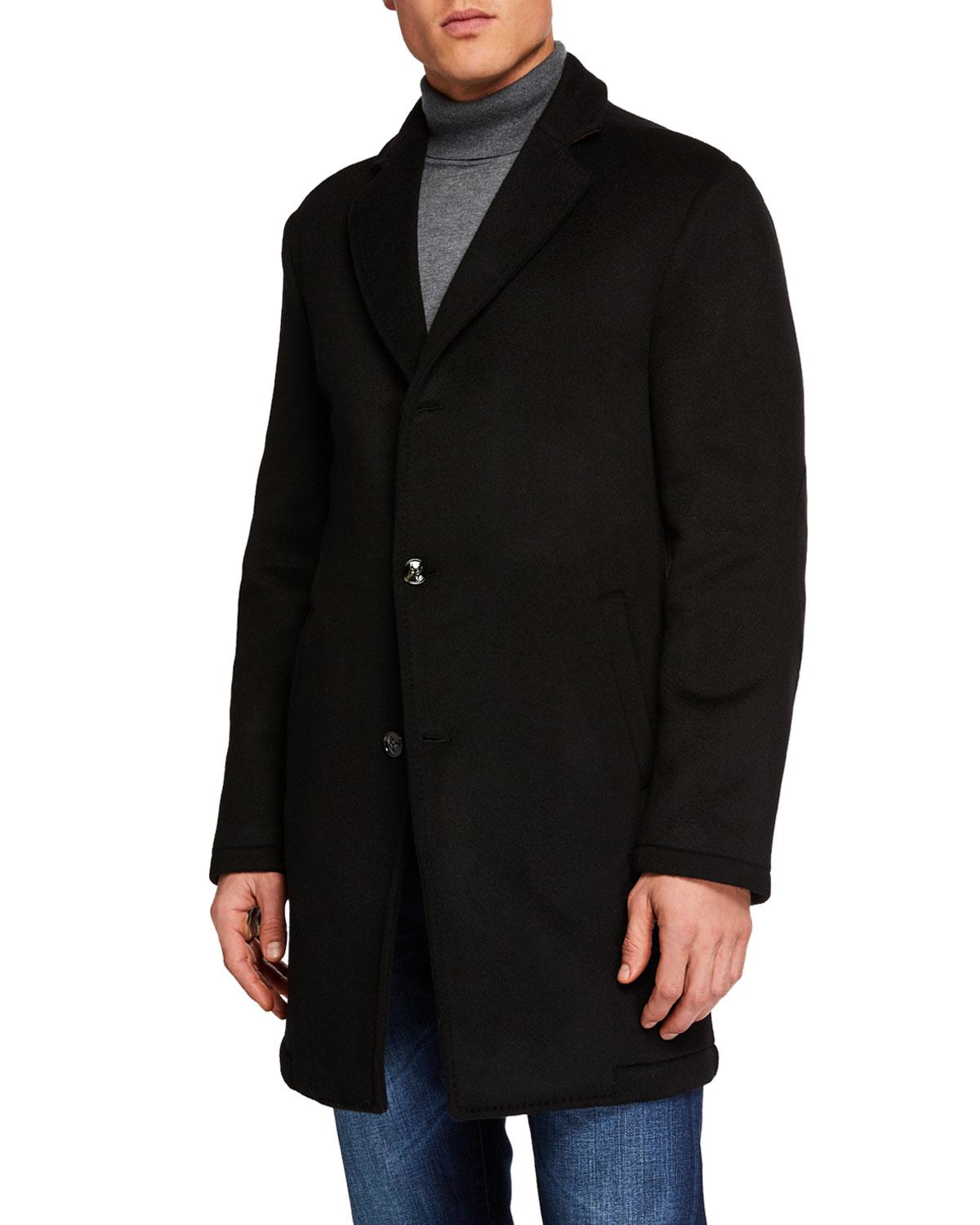 Lyst - Kiton Men's Cashmere Single Breasted Coat in Black for Men