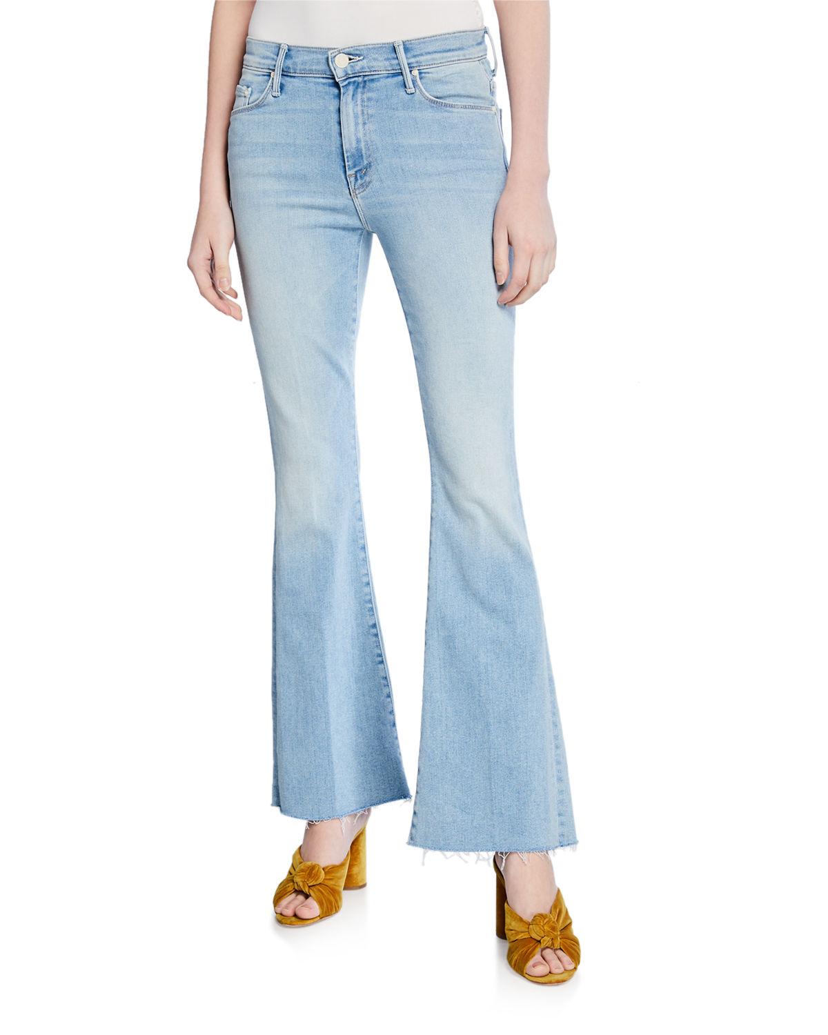 Mother The Weekender Fray Flare-leg Jeans in Blue - Lyst