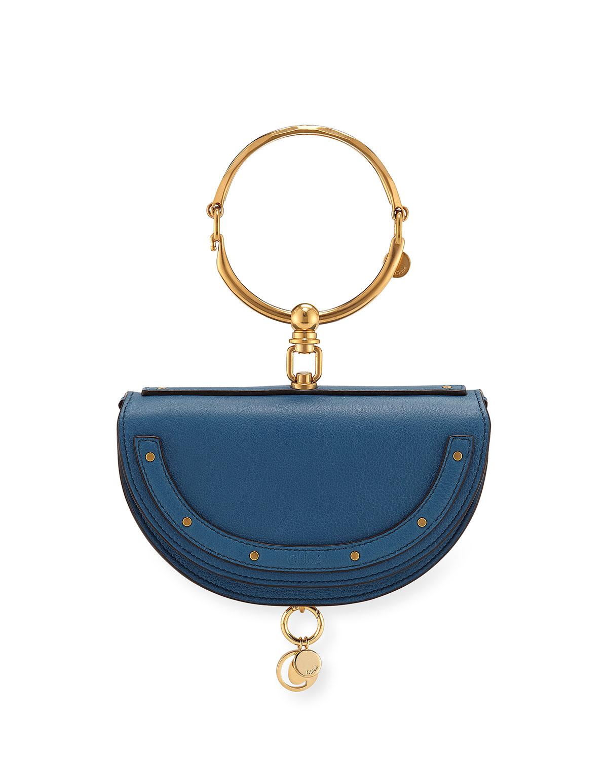 Lyst - Chloé Nile Small Bracelet Minaudiere Bag in Blue