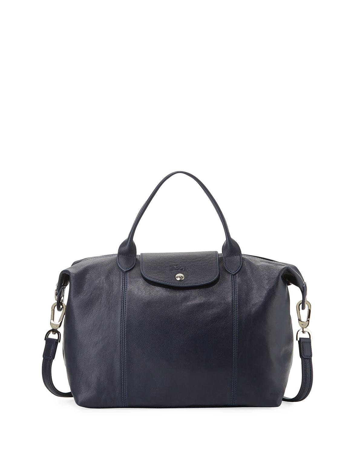 Lyst Longchamp Le Pliage Cuir Travel L In Blue Save 18 Longchamp Women S Blue Le Pliage