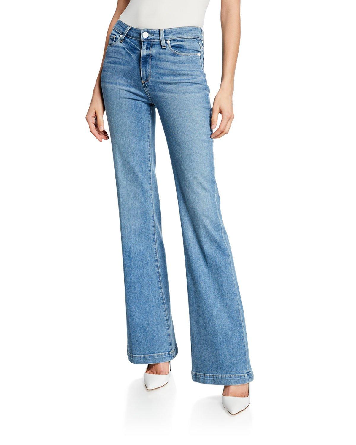 PAIGE Genevieve High-rise Flare Jeans in Blue - Lyst