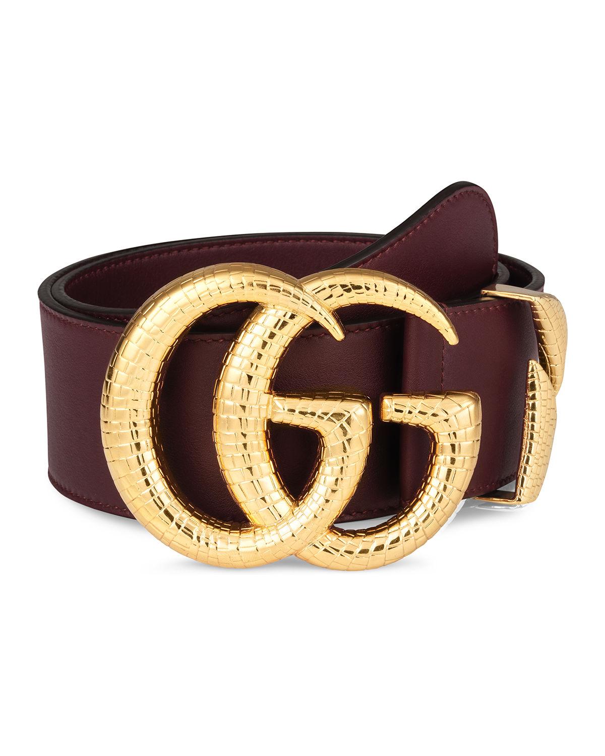 Gucci Smooth Leather Belt W/ Double G Buckle - Lyst