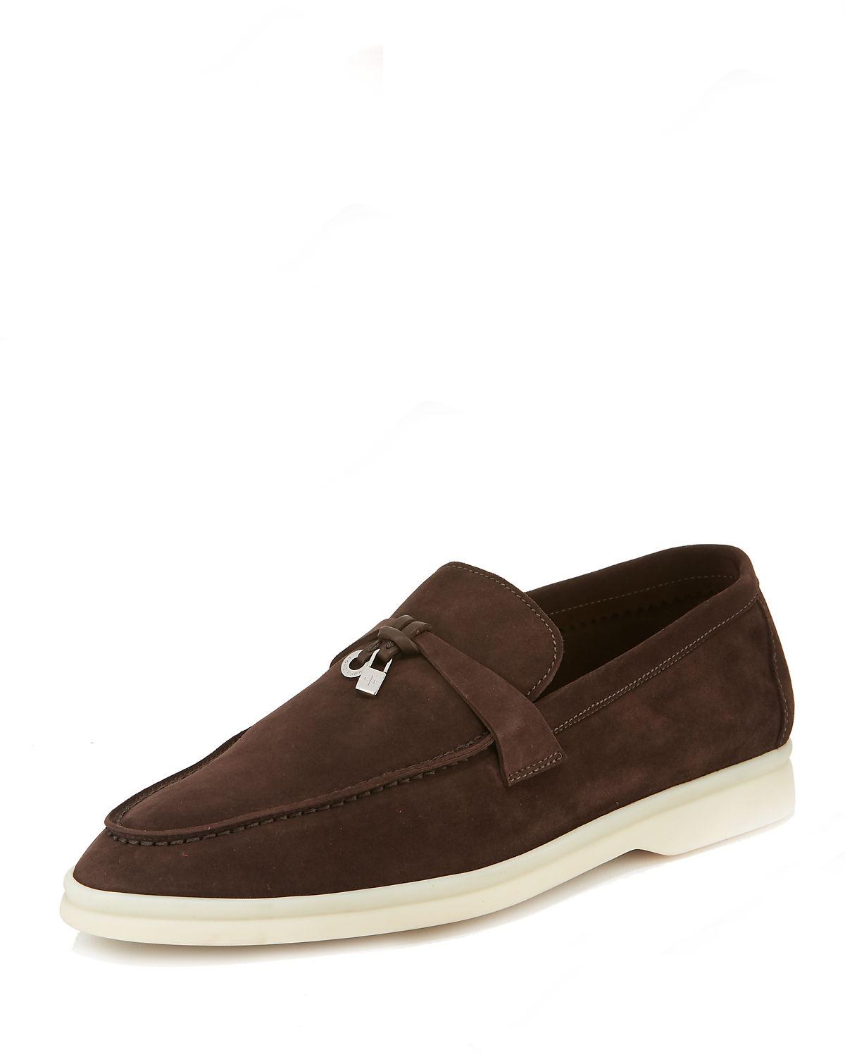 Lyst - Loro Piana Summer Charms Walk Suede Loafers in Brown for Men