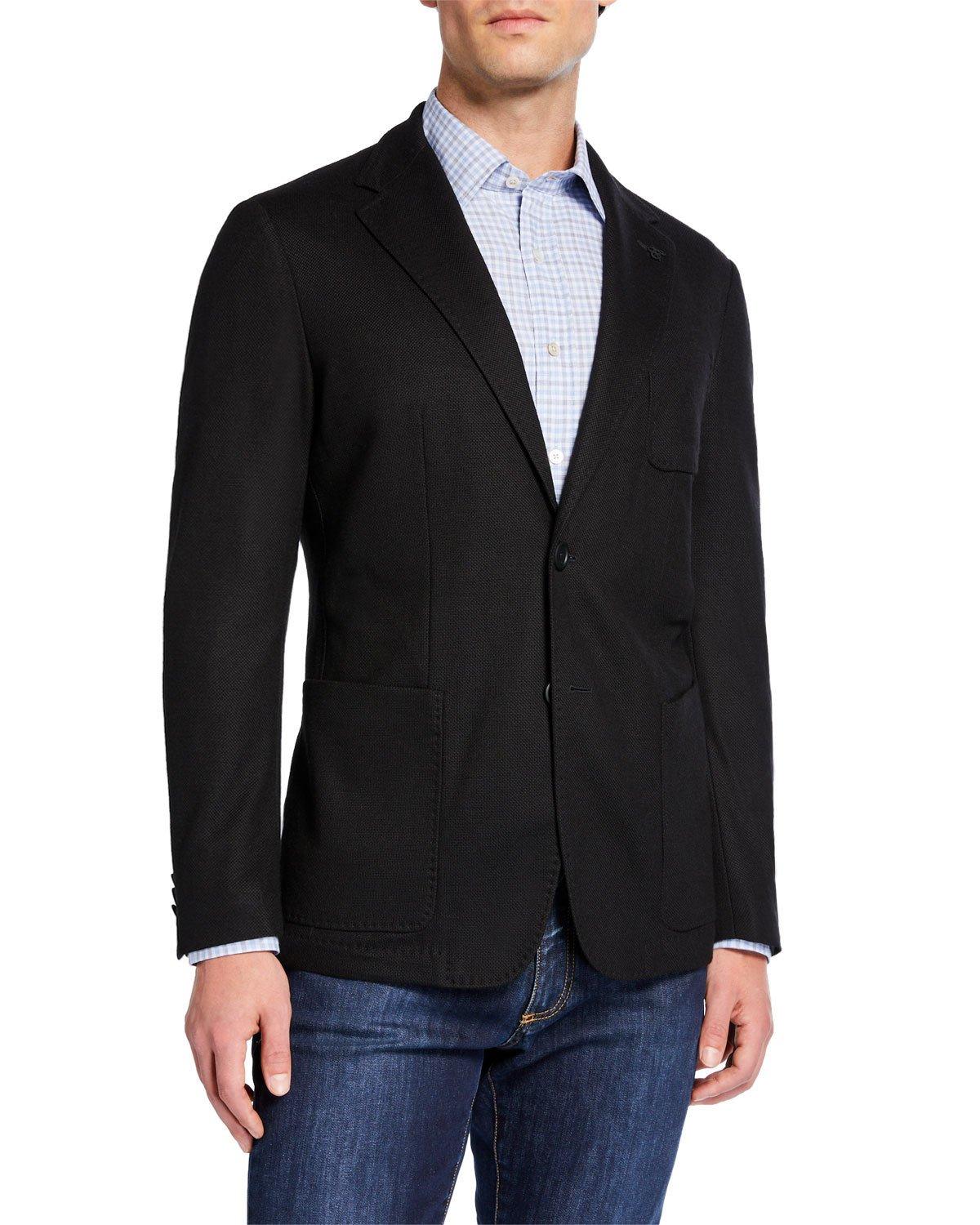 Canali Men's Edition Travel-knit Jacket in Black for Men - Lyst