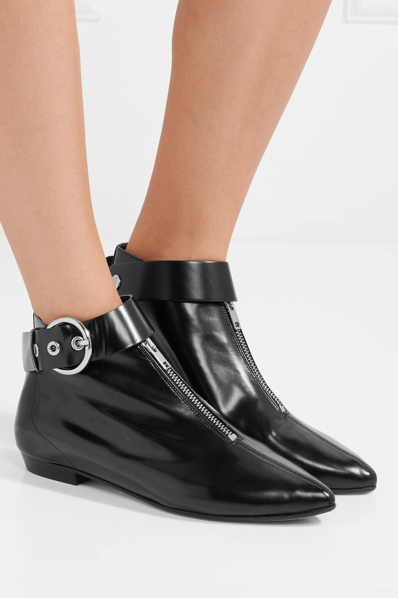 Lyst Isabel Marant Rilows Leather Ankle Boots in Black